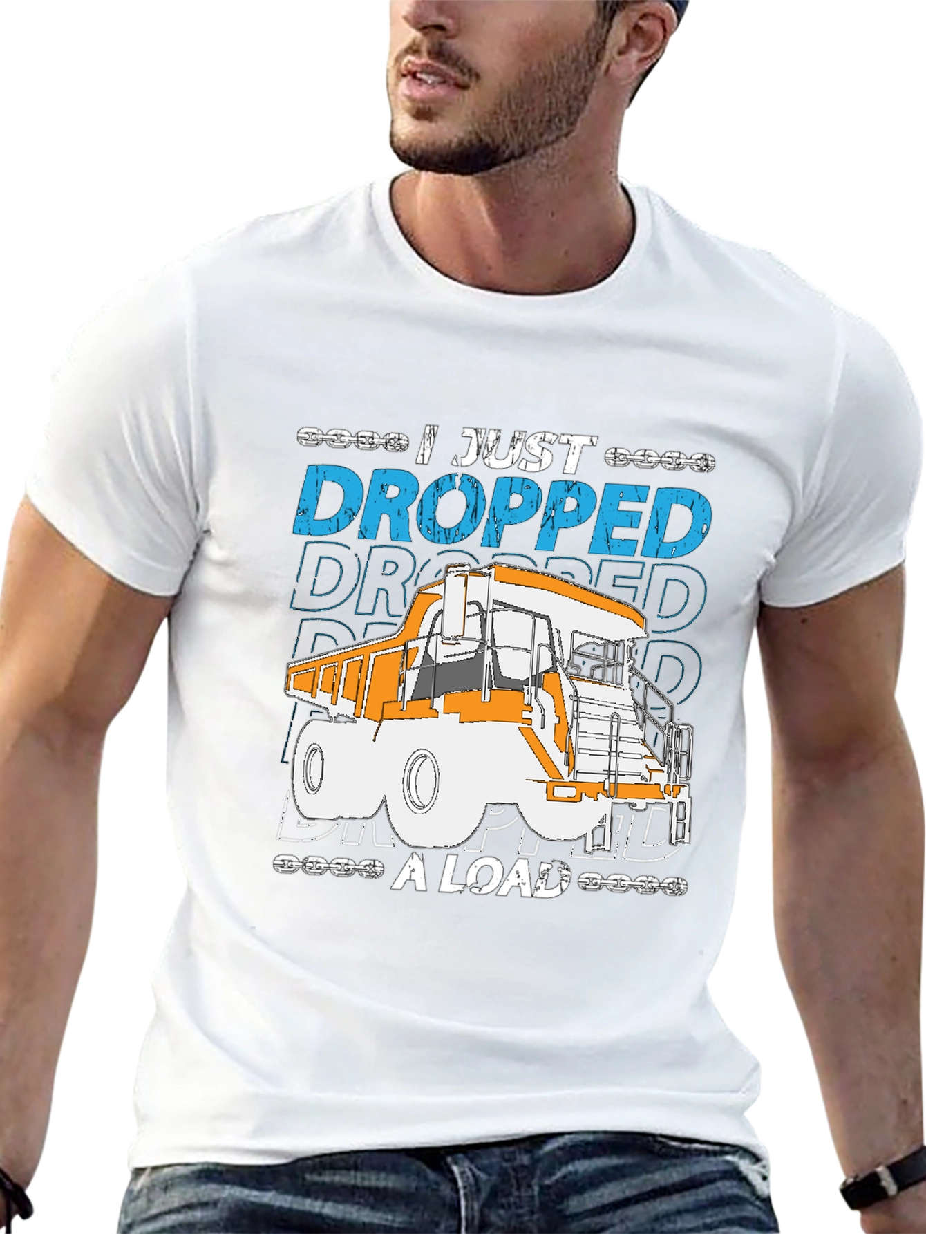 Black I Just Dropped A Load Truck T-Shirt view 13