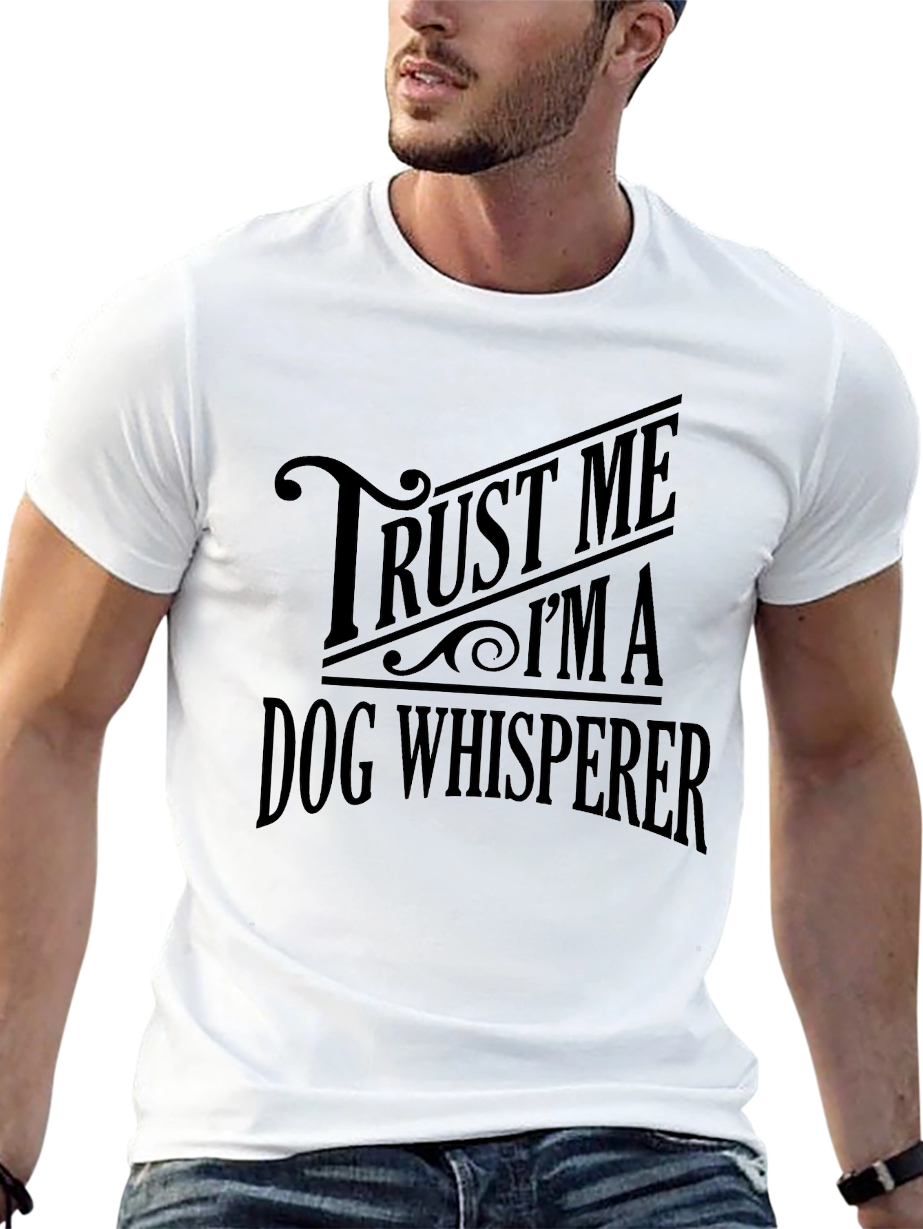 Black Trust Me I'm A Dog Whisperer Black T-Shirt view 13
