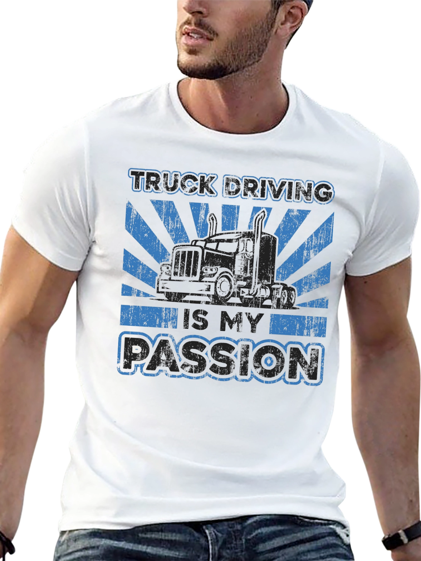 Black Truck Driving Passion T-Shirt view 13