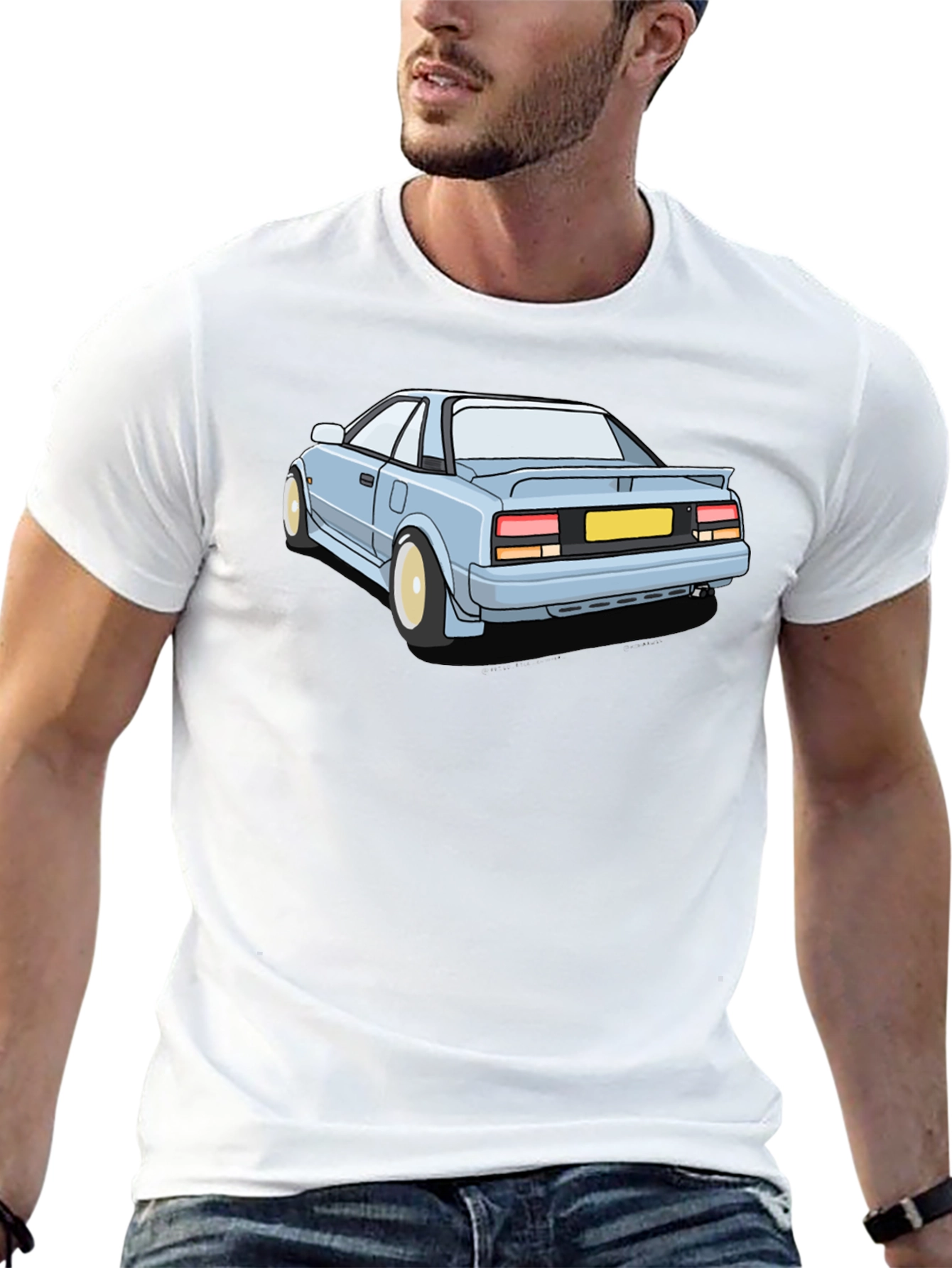 Cool Car Graphic Tee - Black Cotton T-Shirt - 13