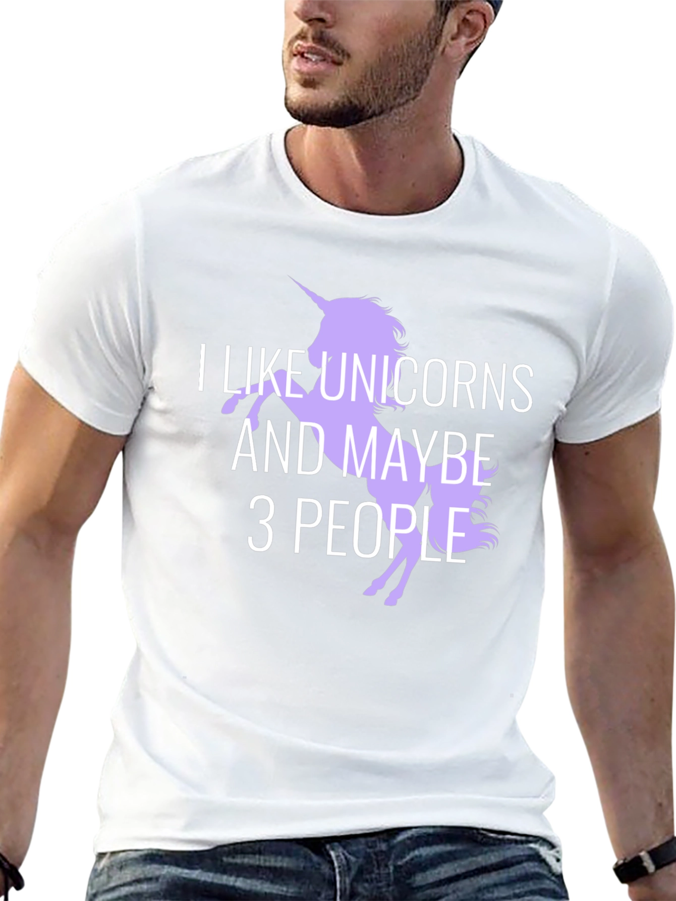 Black I Like Unicorns T-Shirt - Funny Graphic Tee view 13