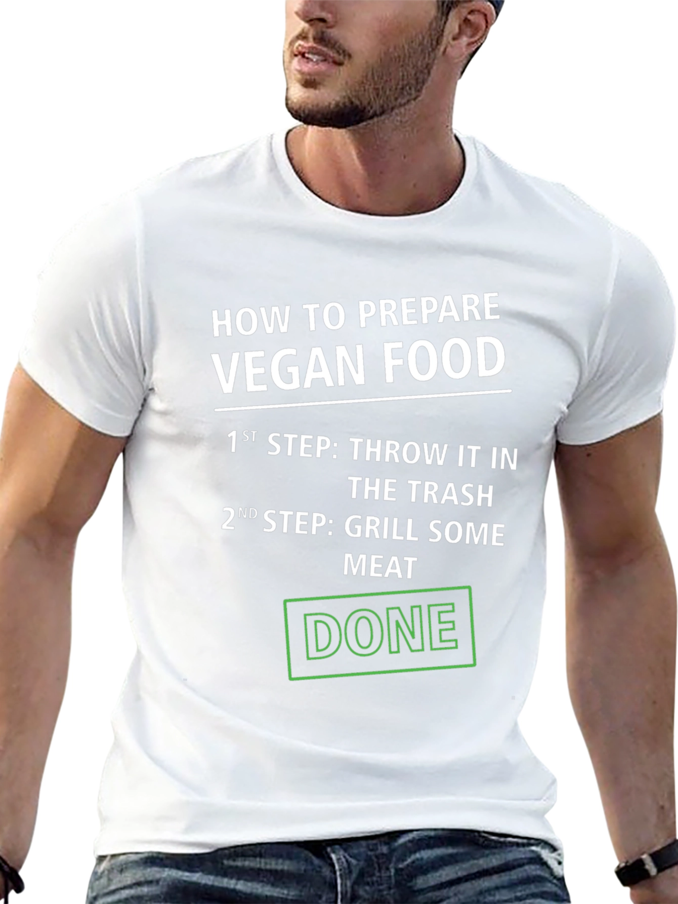Black Vegan Food Prep Funny T-Shirt view 13