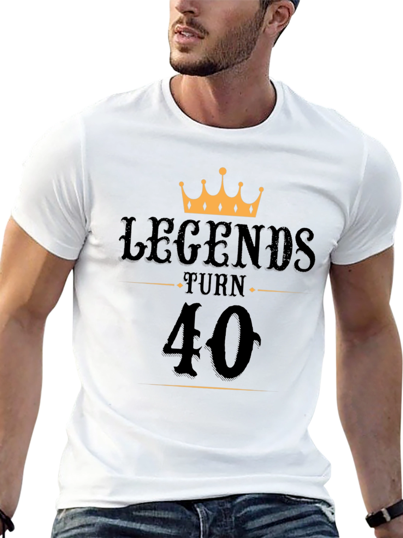 Black Legends Turn 40 Birthday T-Shirt view 13