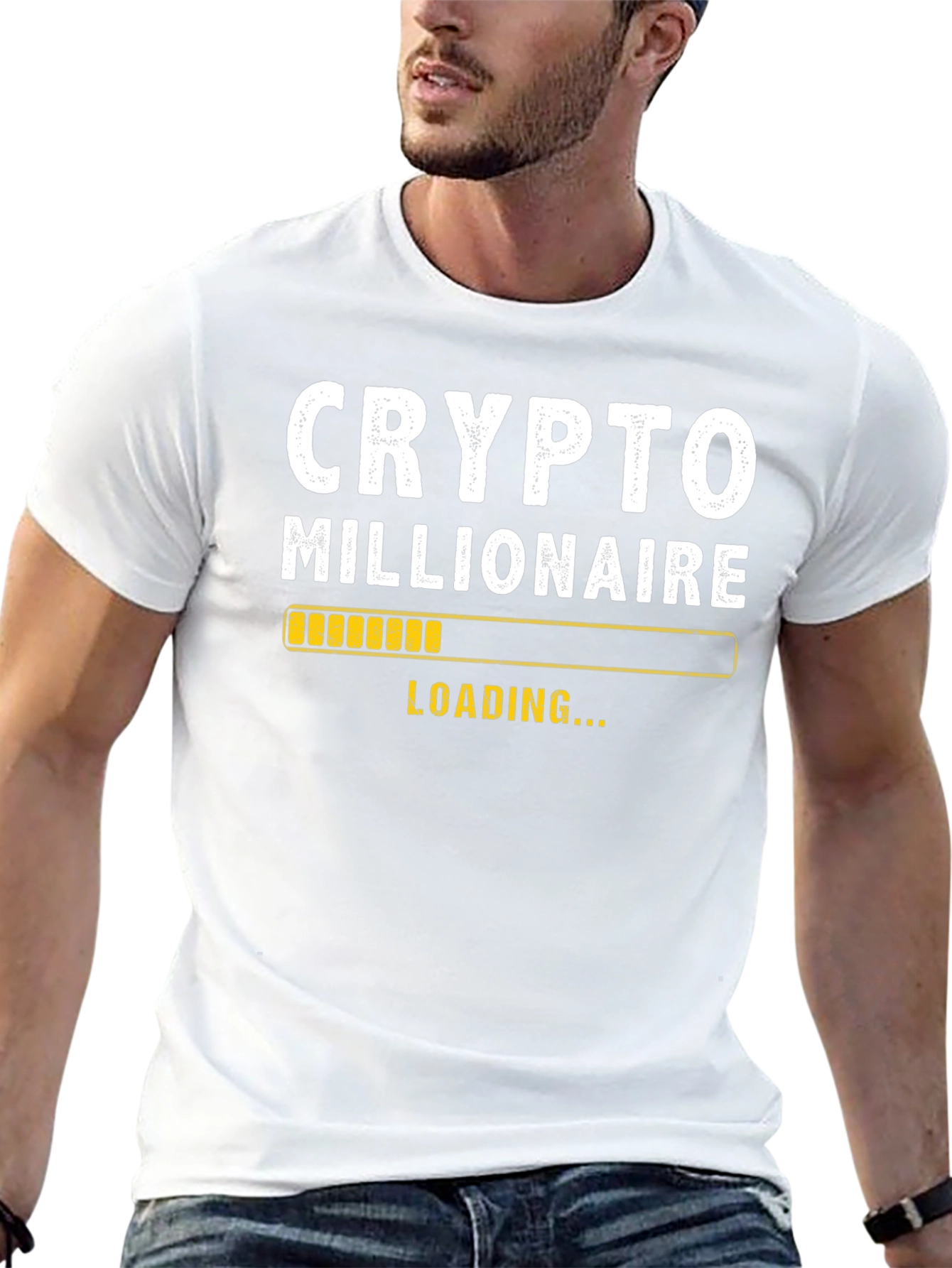 Black Crypto Millionaire Loading T-Shirt view 13