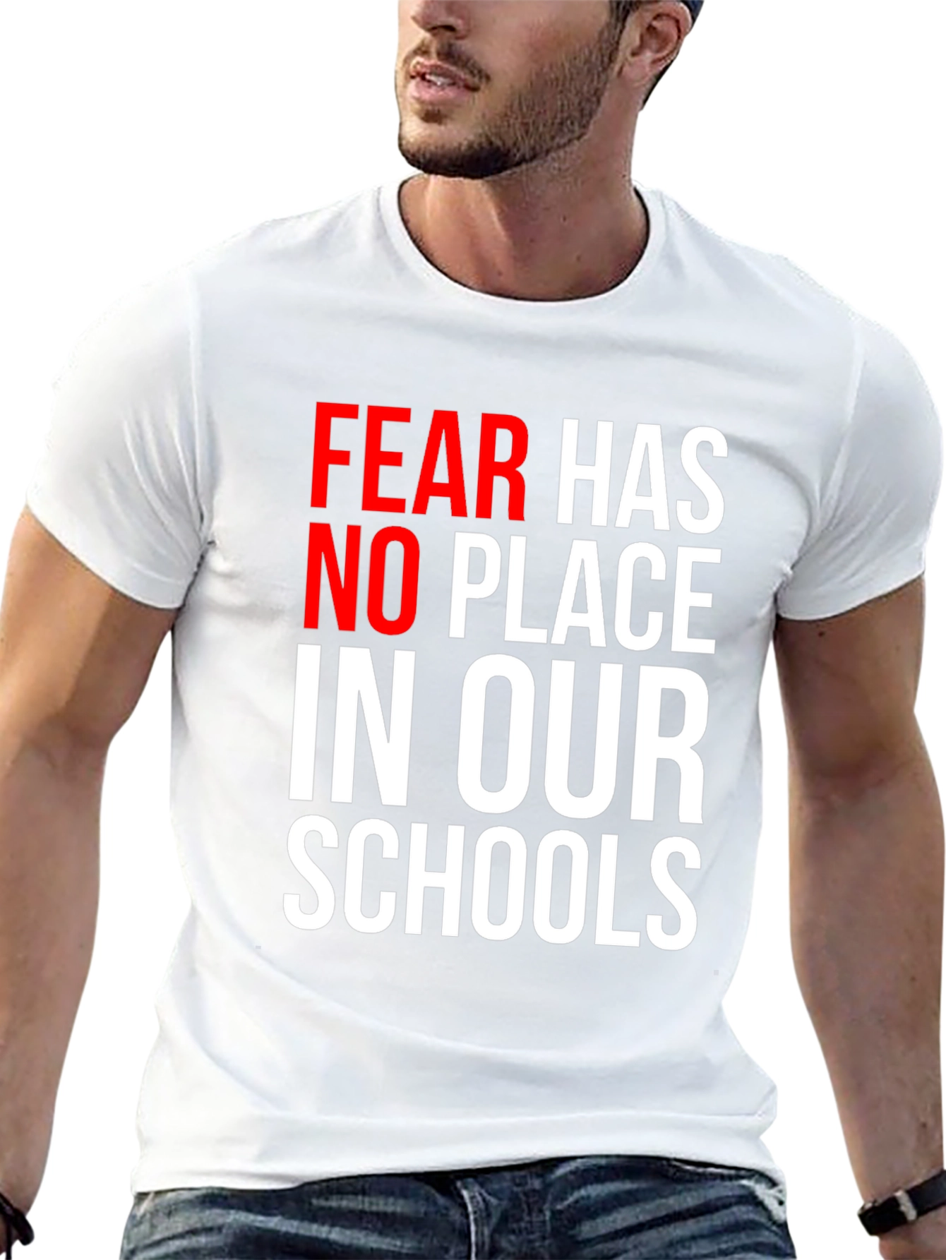 Black Fear Has No Place in Our Schools Graphic Tee view 13