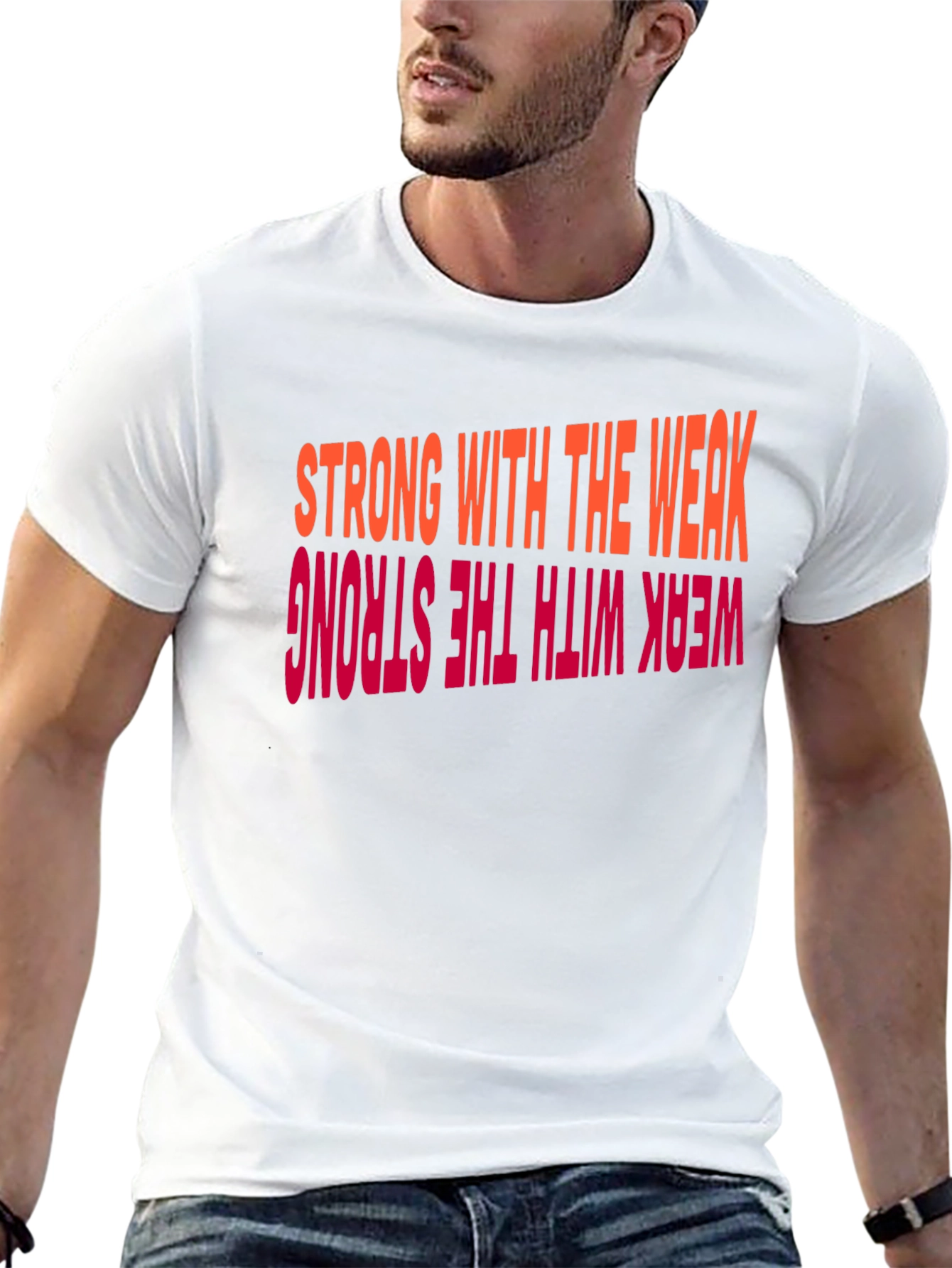 Black Strong with the Weak Graphic Tee view 13