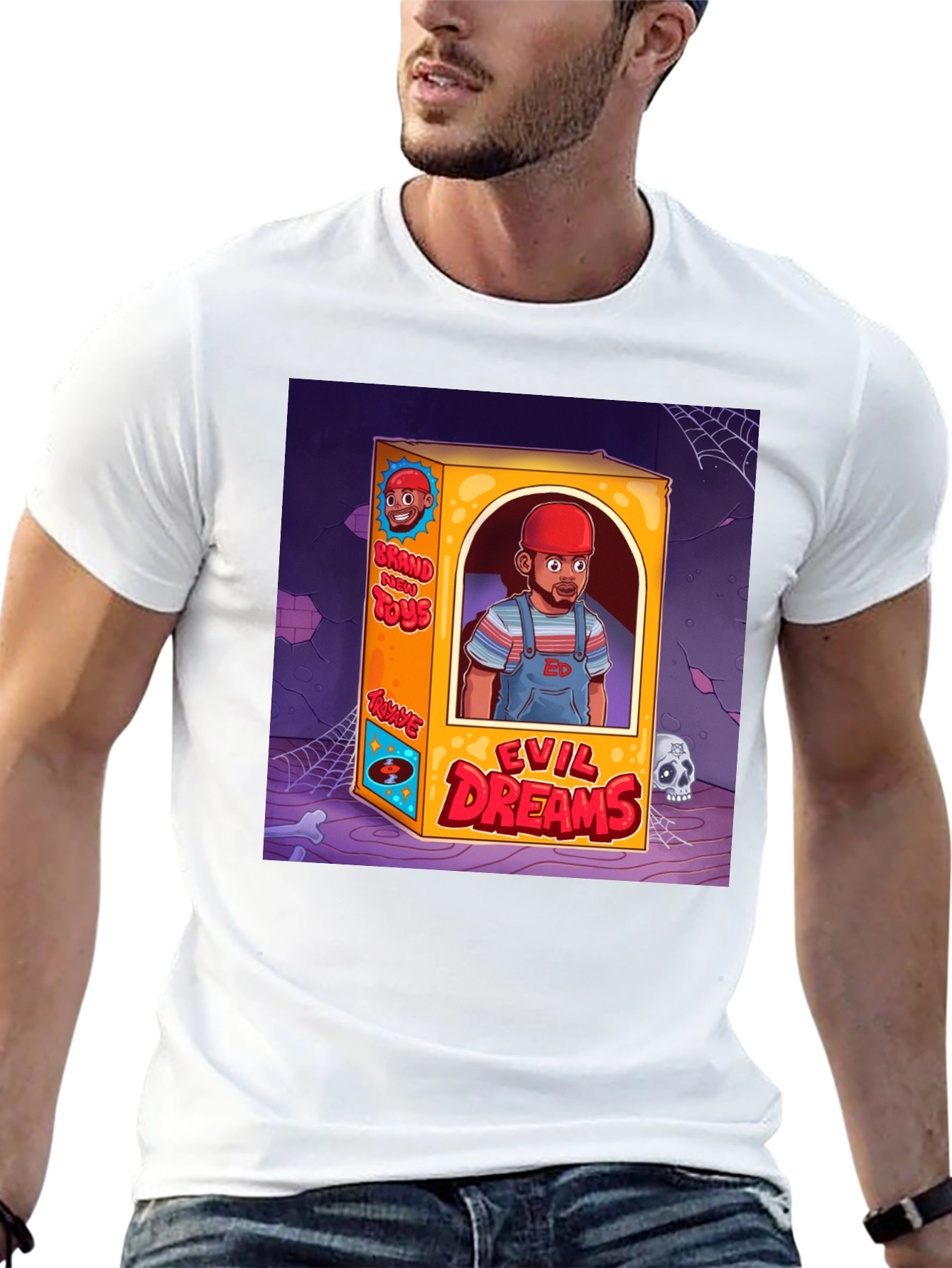 Black Evil Dreams Graphic T-Shirt view 13