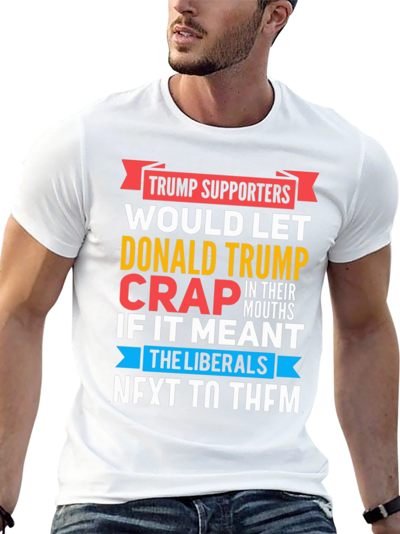Black Funny Anti-Liberal T-Shirt - Trump Supporters view 13