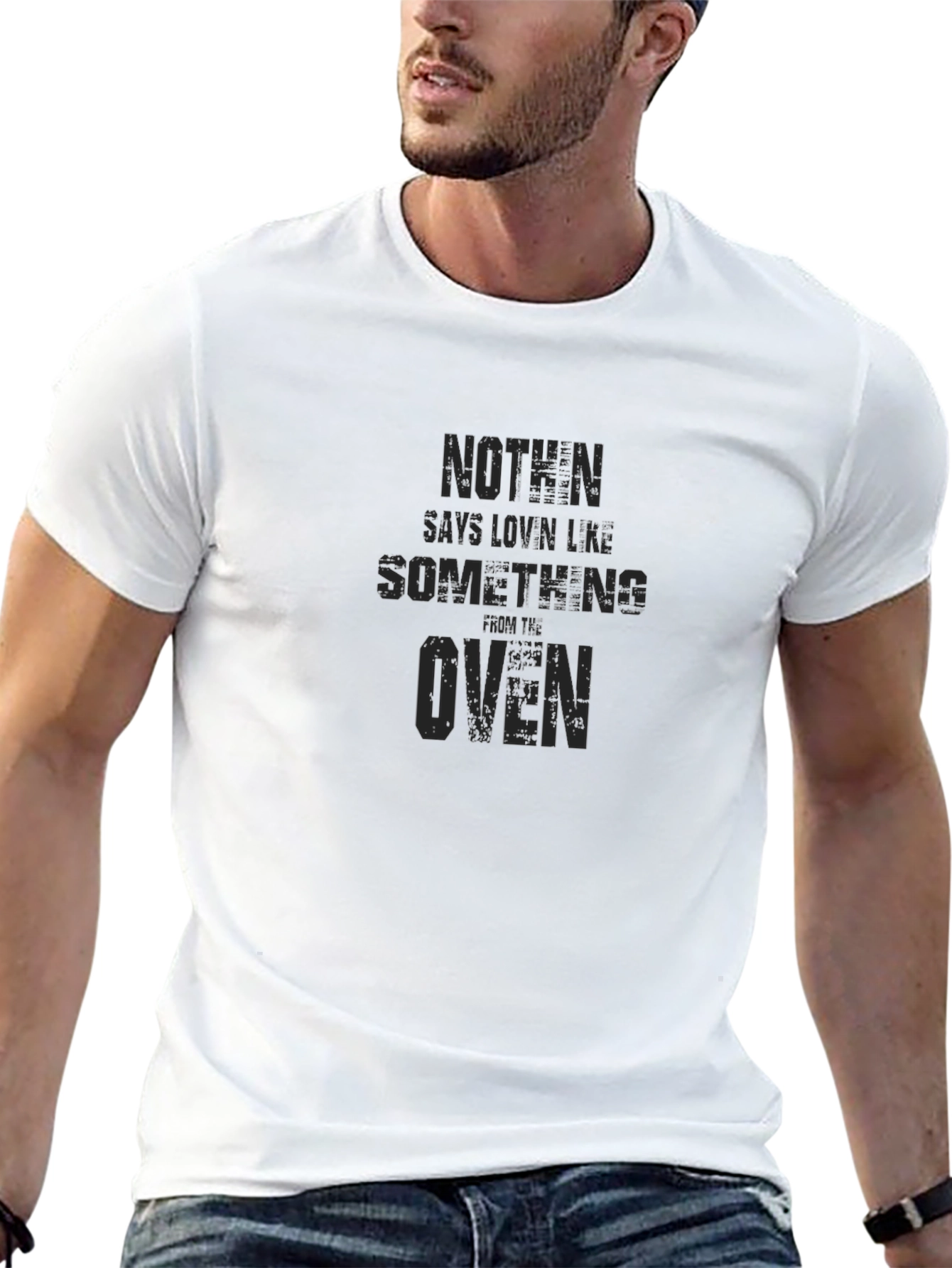 Black Nothin' Says Lovin' Like Oven Fresh T-Shirt view 13