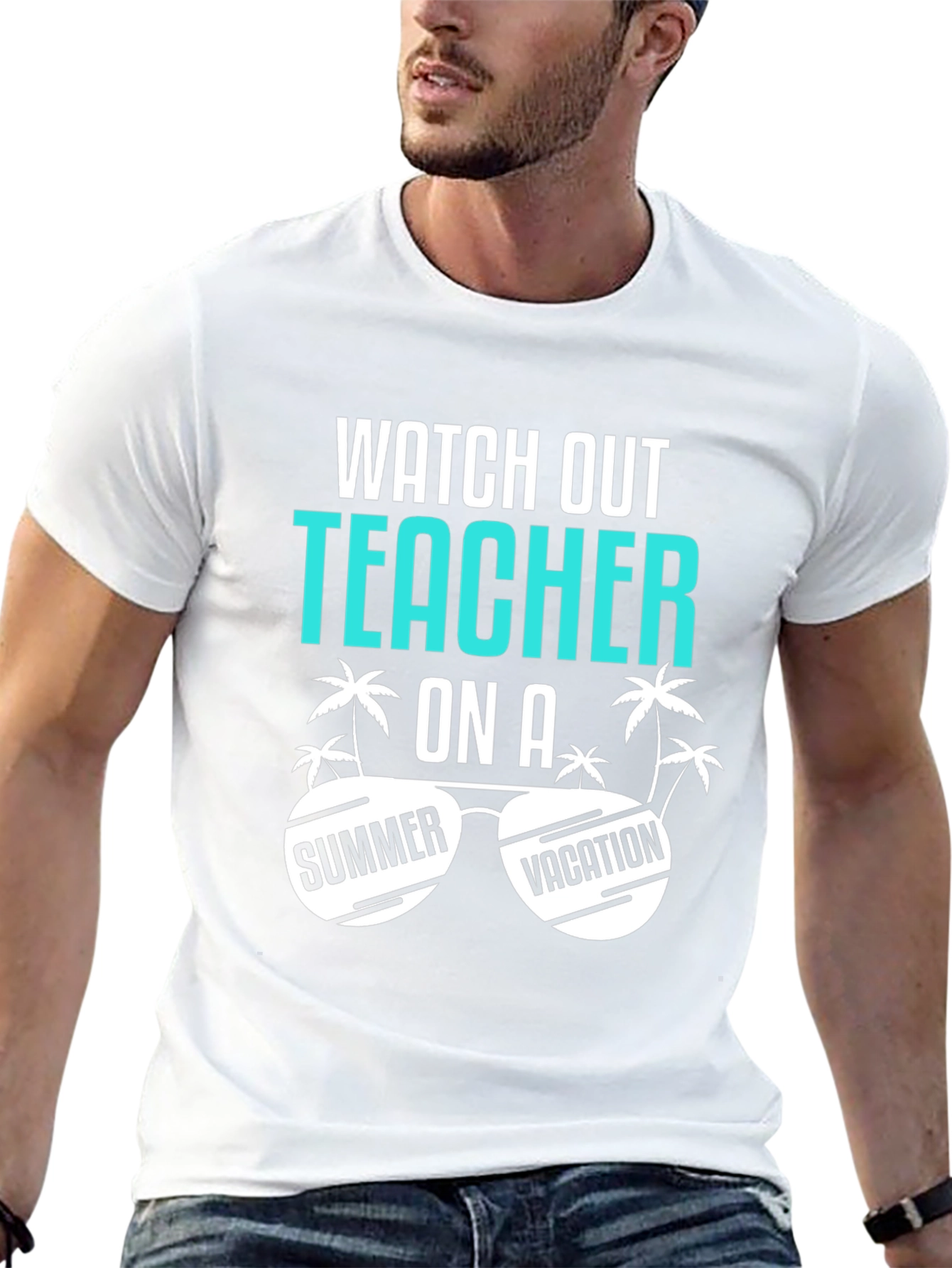 Black Teacher Summer Vacation T-Shirt view 13