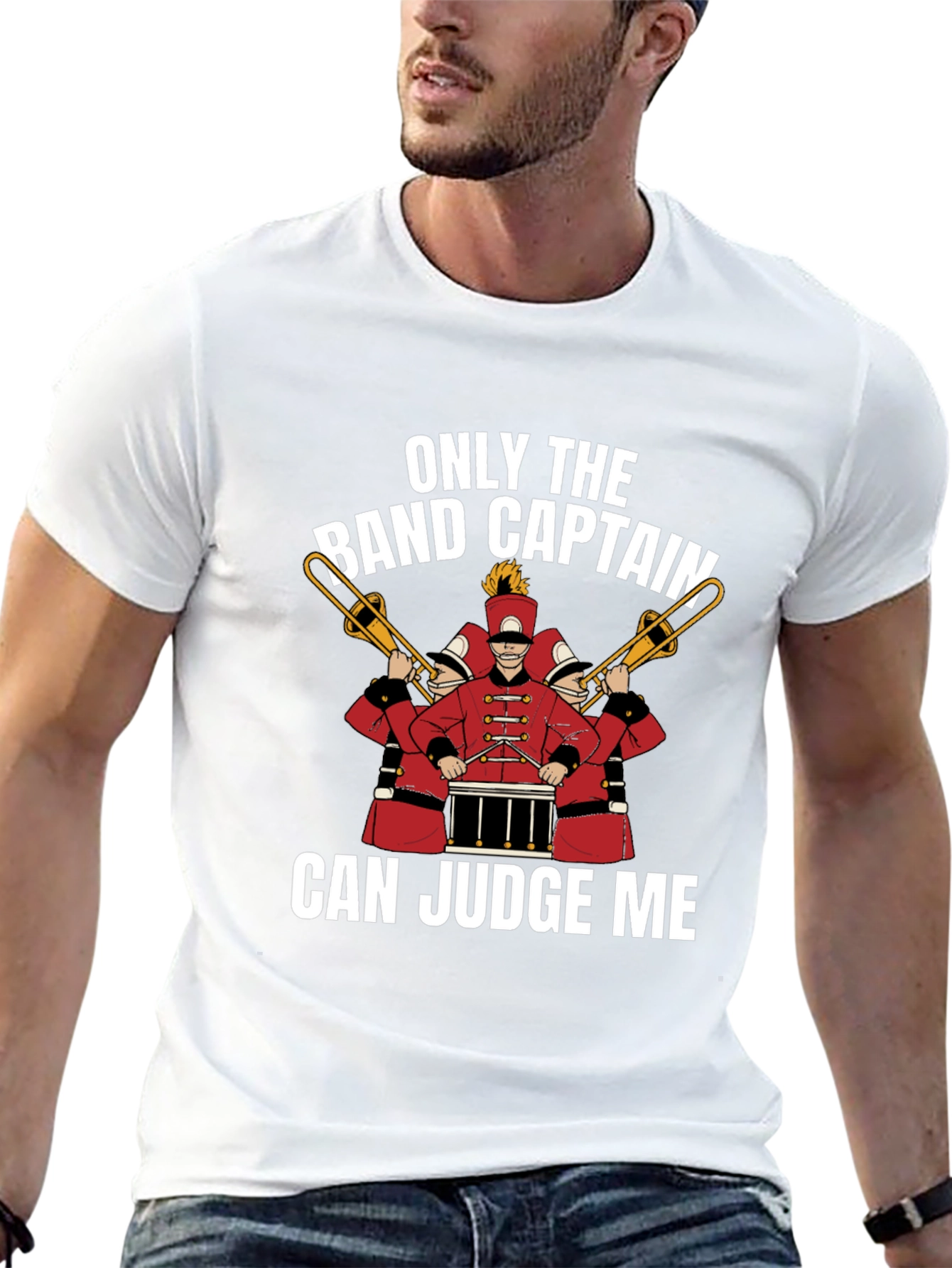 Black Band Captain Judge T-Shirt - Musician Humor view 13