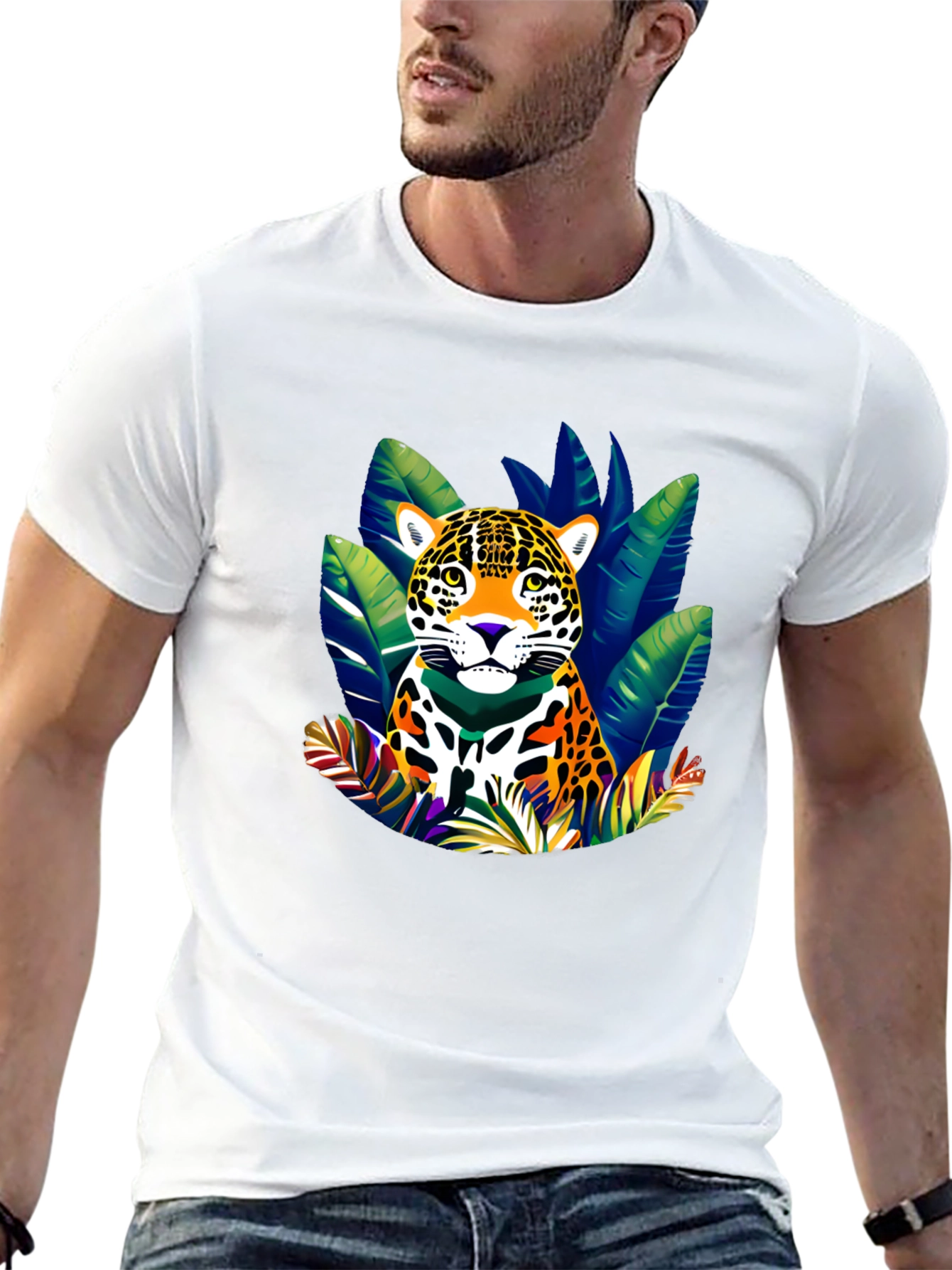 Black Jaguar Jungle Graphic T-Shirt - Bold Wildlife Design view 13
