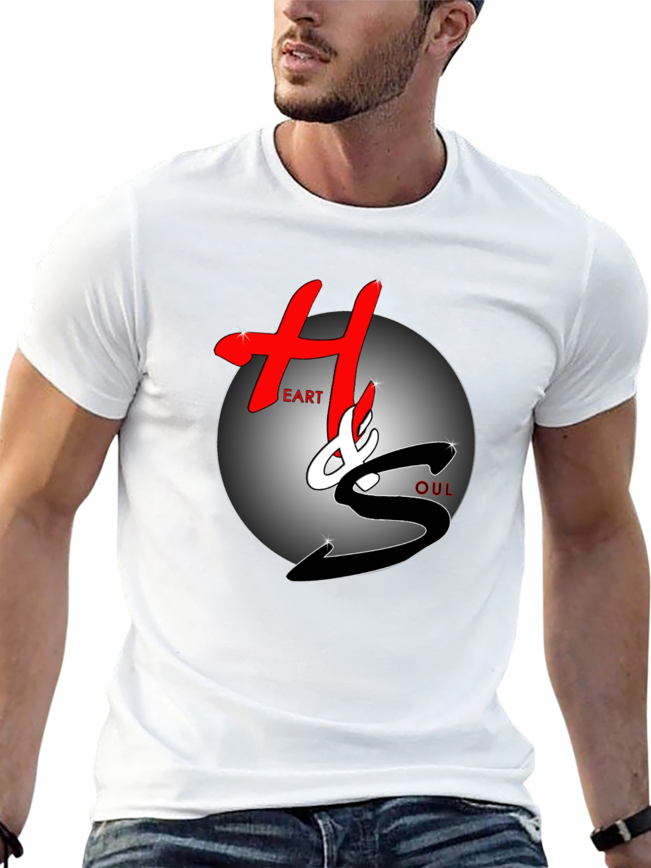 Black Heart & Soul Graphic Tee - Stylish Black T-Shirt view 13