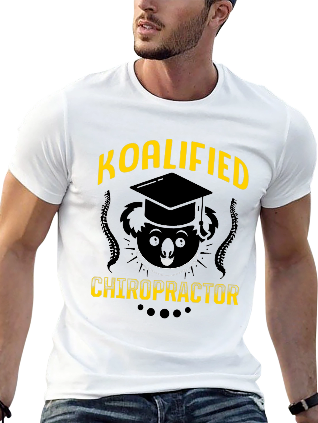 Black Koalified Chiropractor T-Shirt - Funny Graduation Tee view 13