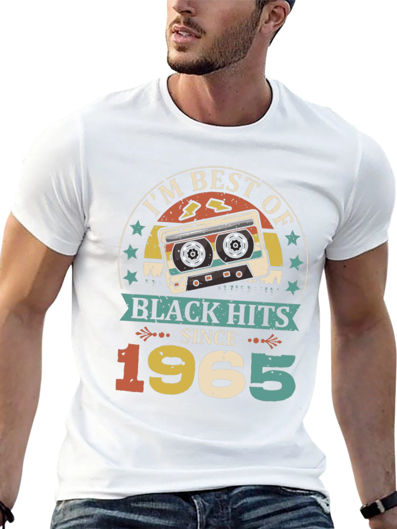 Black Best of Black Hits 1965 Vintage Cassette T-Shirt view 13