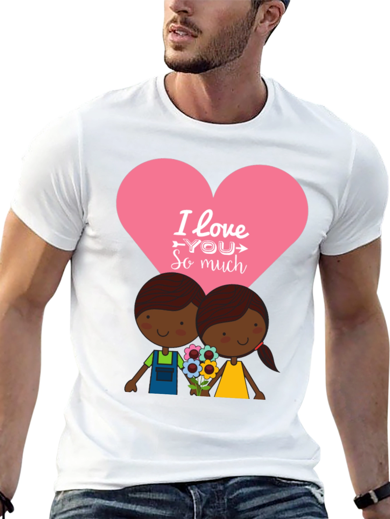 Black I Love You So Much Graphic T-Shirt view 13