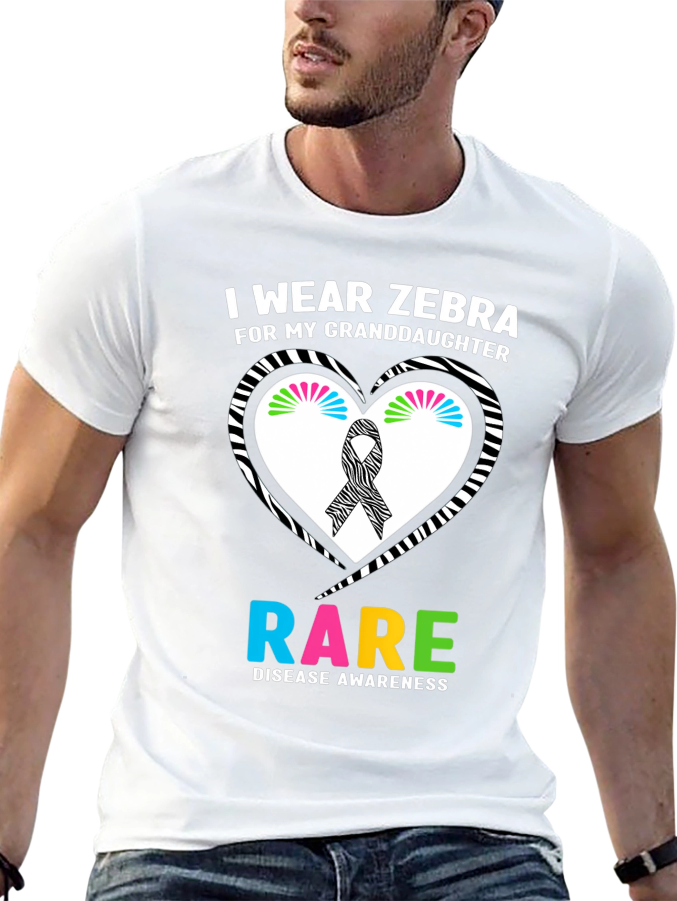 Black Zebra Rare Disease Awareness T-Shirt view 13