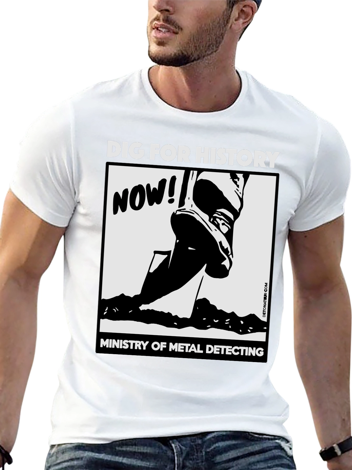 Black Dig For History Metal Detecting T-Shirt view 13