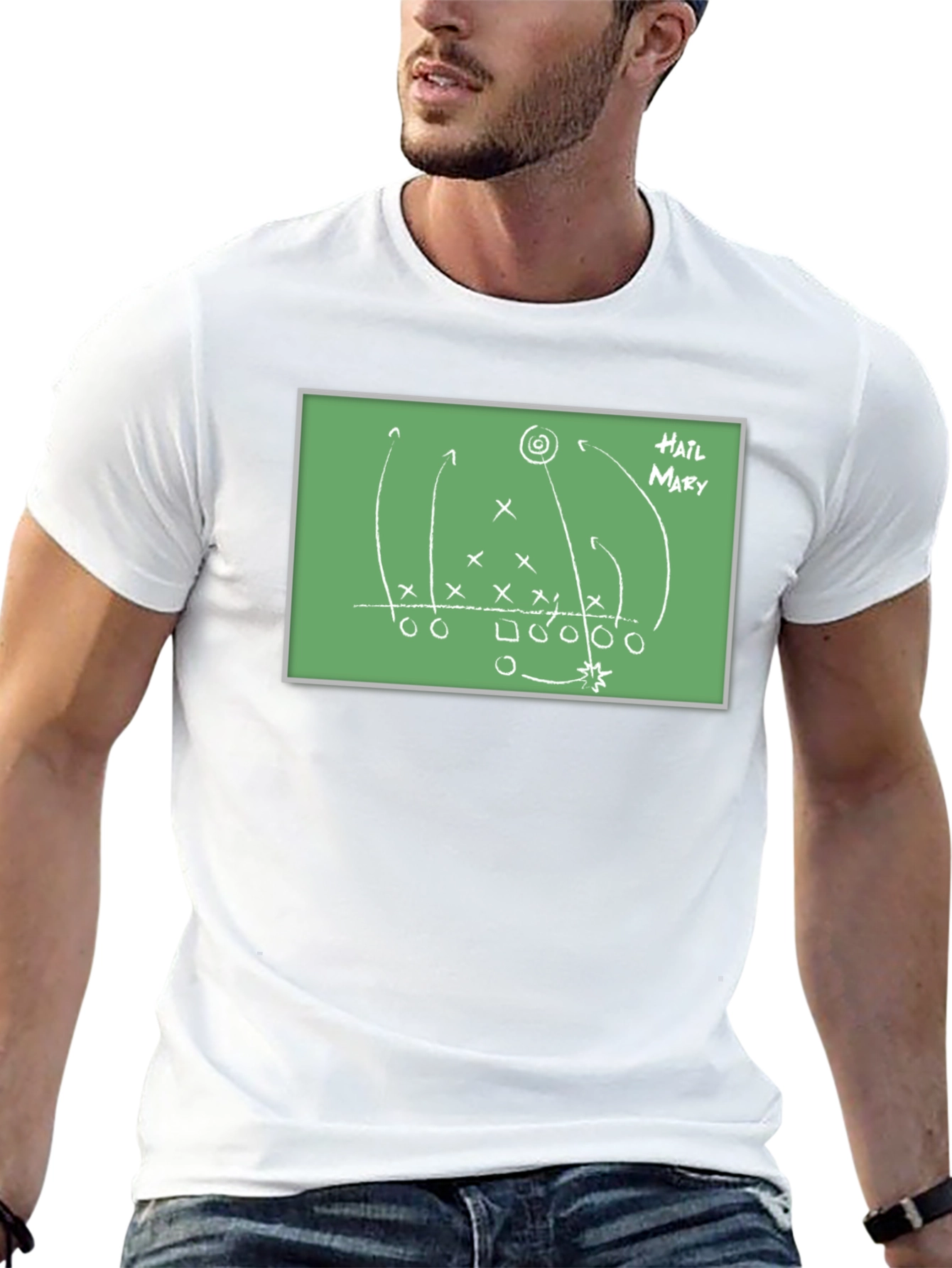 Black Hail Mary Football Play T-Shirt view 13