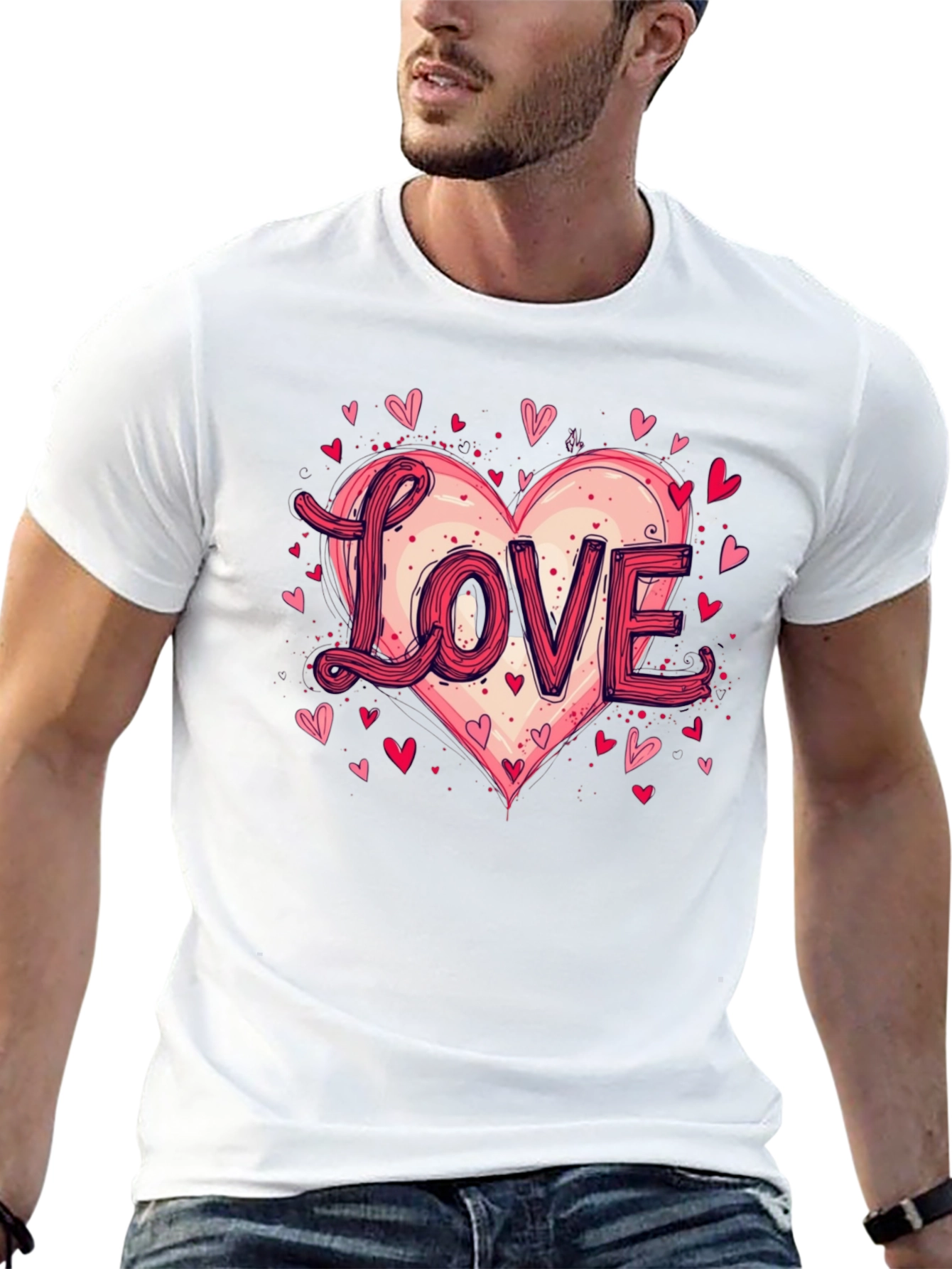 Black Love Heart Graphic Tee - Valentine's Day view 13
