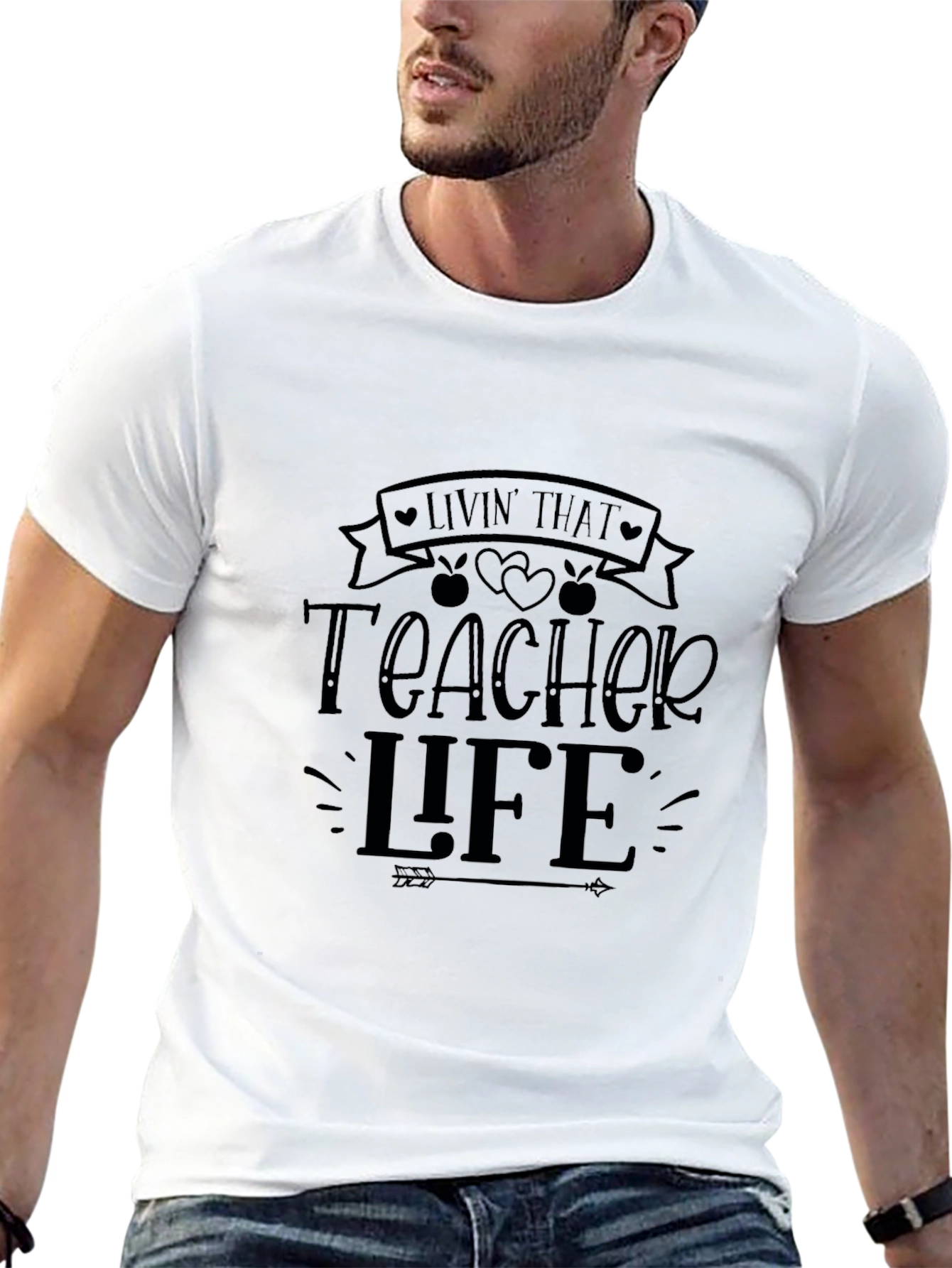 Black Teacher Life Black T-Shirt view 13