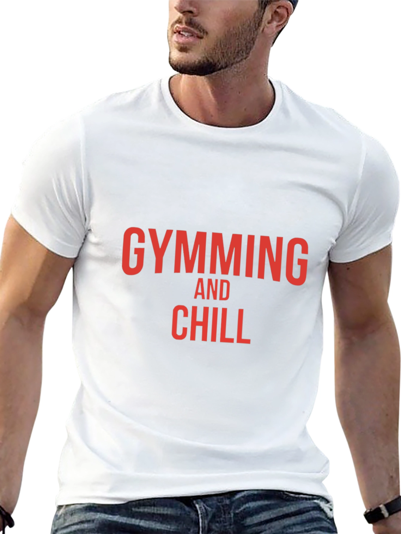 Black Gymming and Chill Graphic Tee - Black view 13