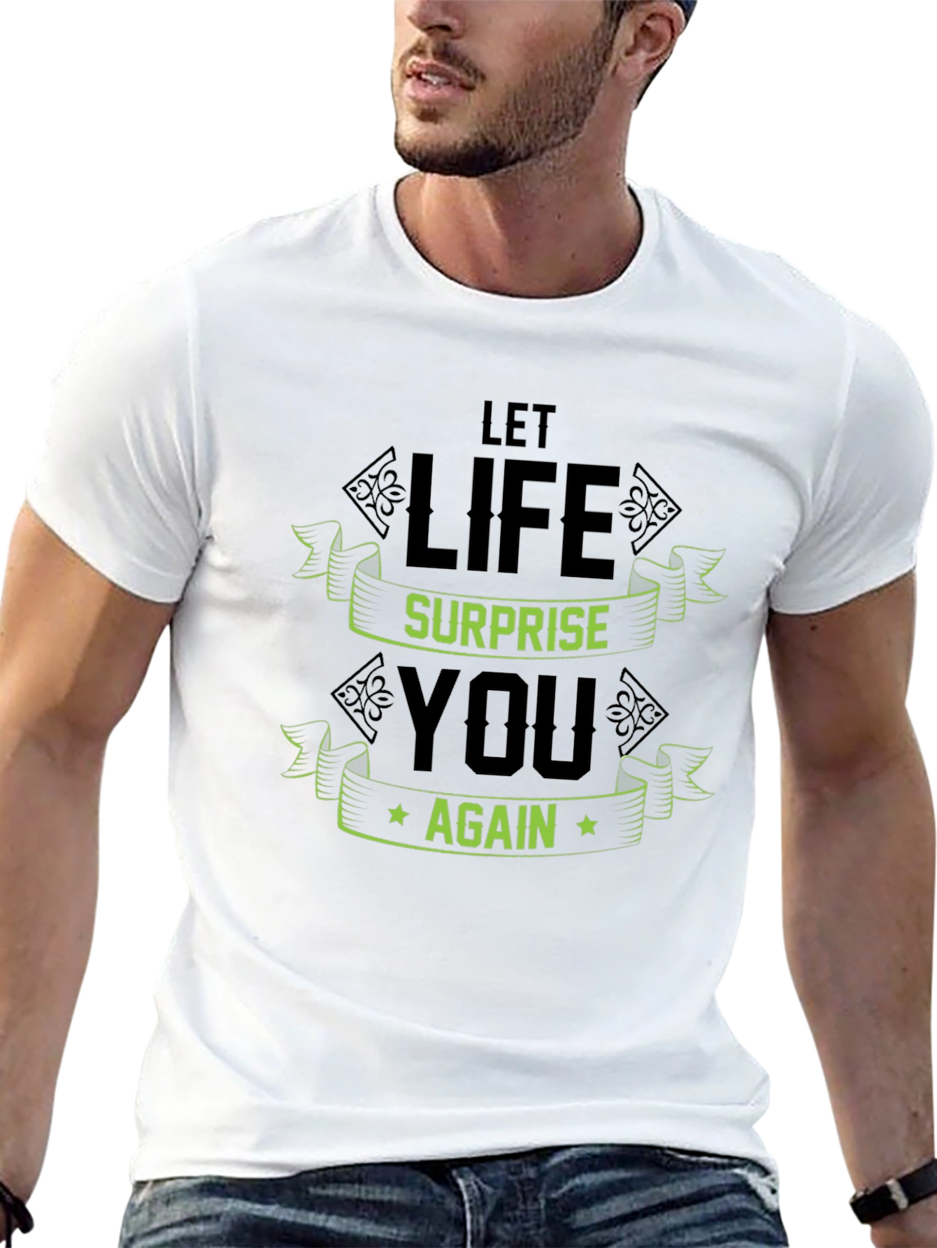 Black Let Life Surprise You Again Graphic Tee view 13