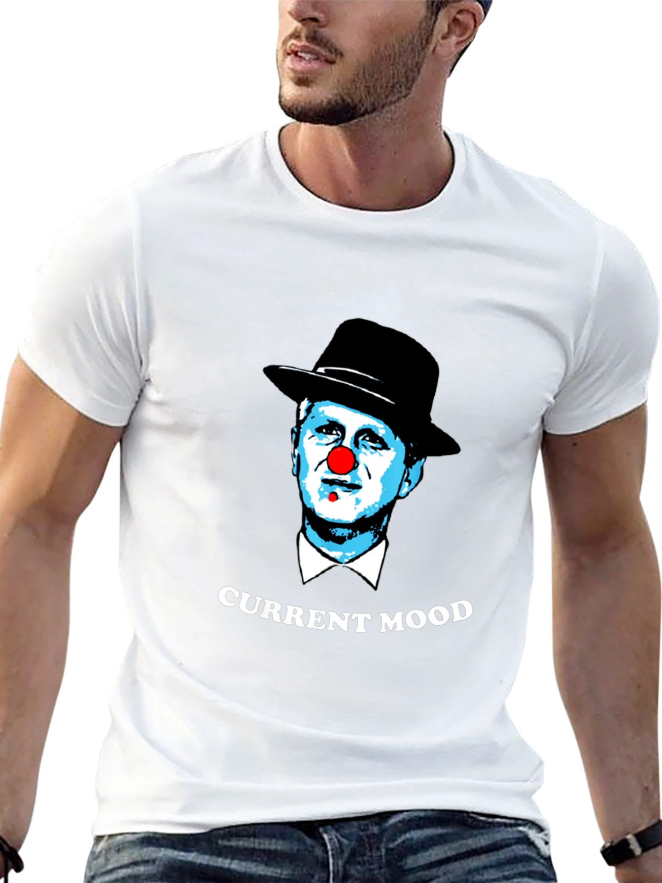 Black Current Mood Clown Graphic T-Shirt view 13