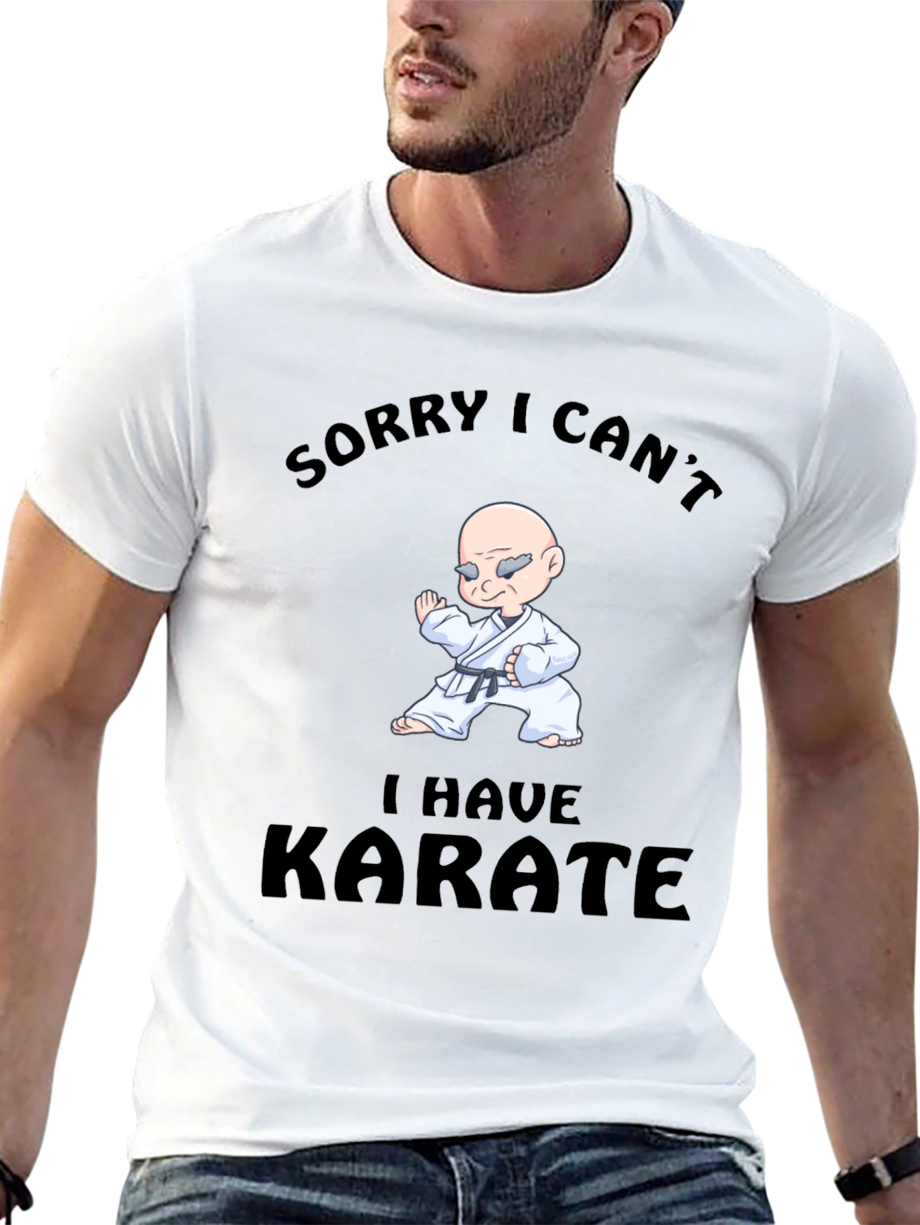 Black Funny Karate T-Shirt - Sorry I Can't view 13