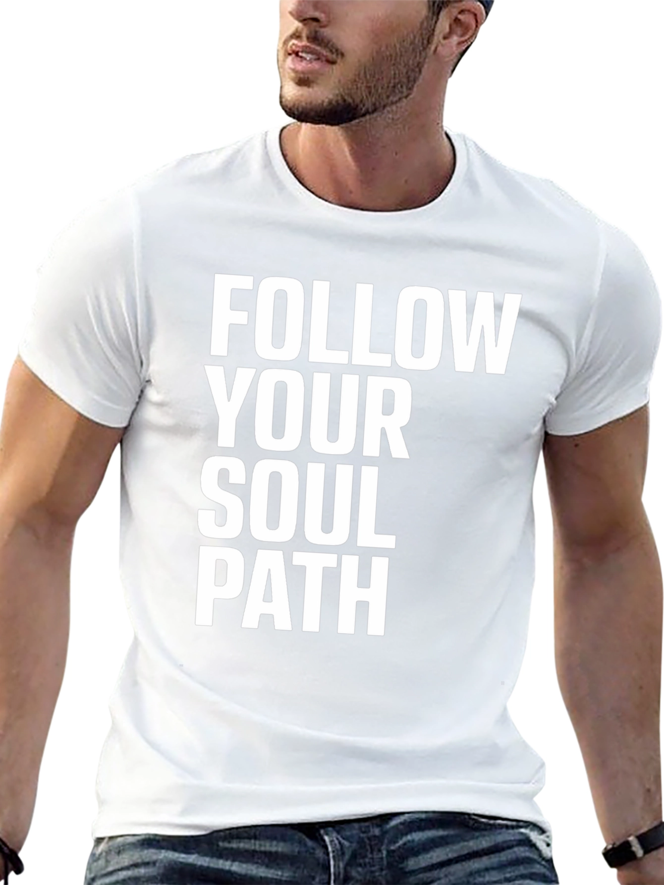 Black Follow Your Soul Path Black T-Shirt view 13