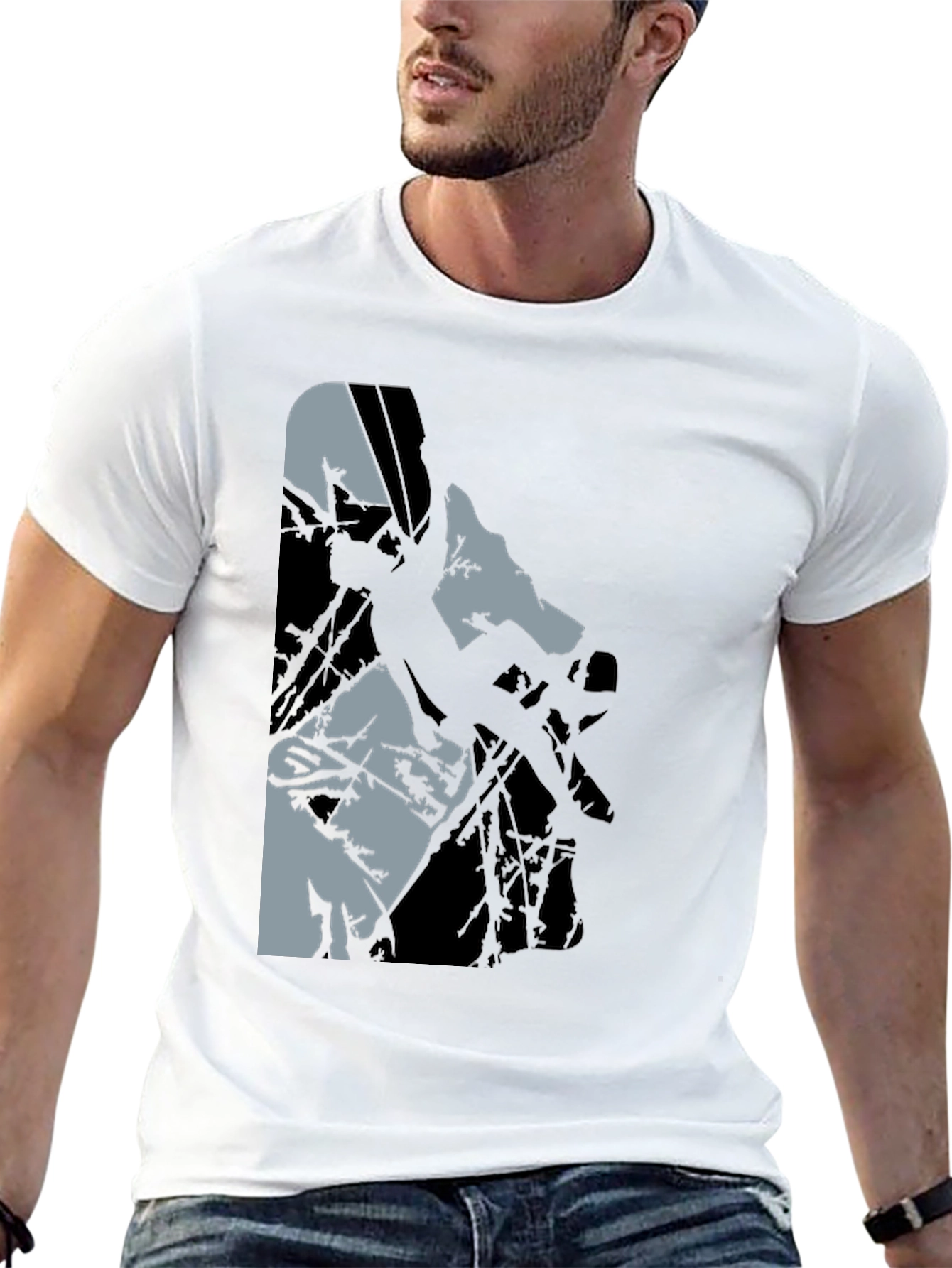 Black Black Graphic Tee: Climbing Silhouette view 13