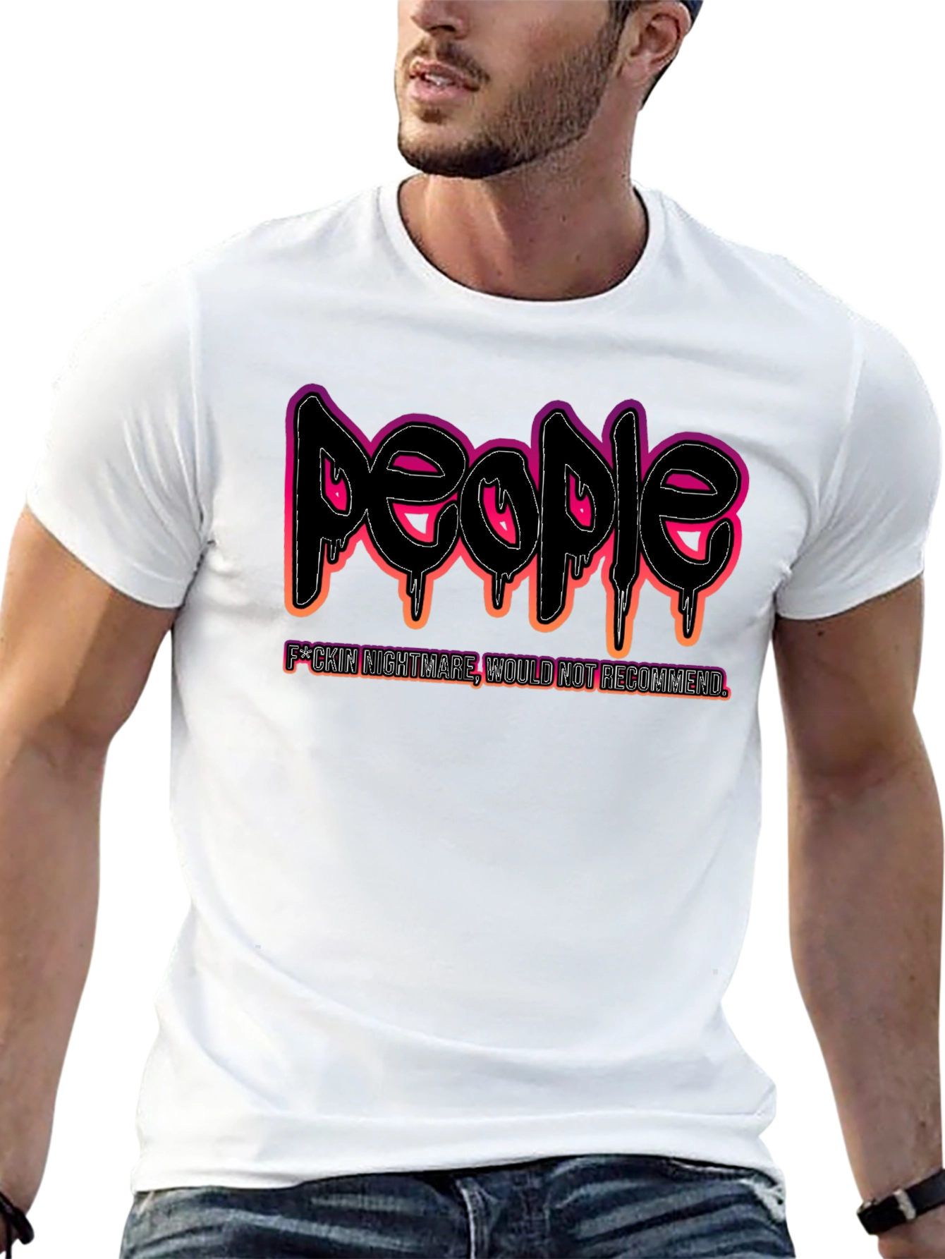 Black People Nightmare Graphic Black T-Shirt view 13