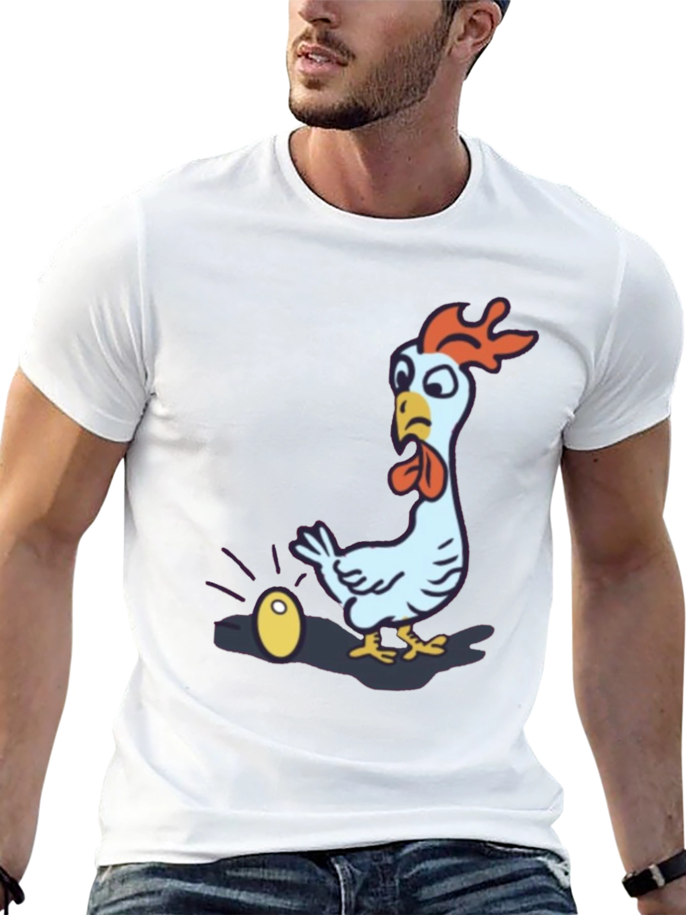 Black Funny Chicken Golden Egg Black T-Shirt view 13