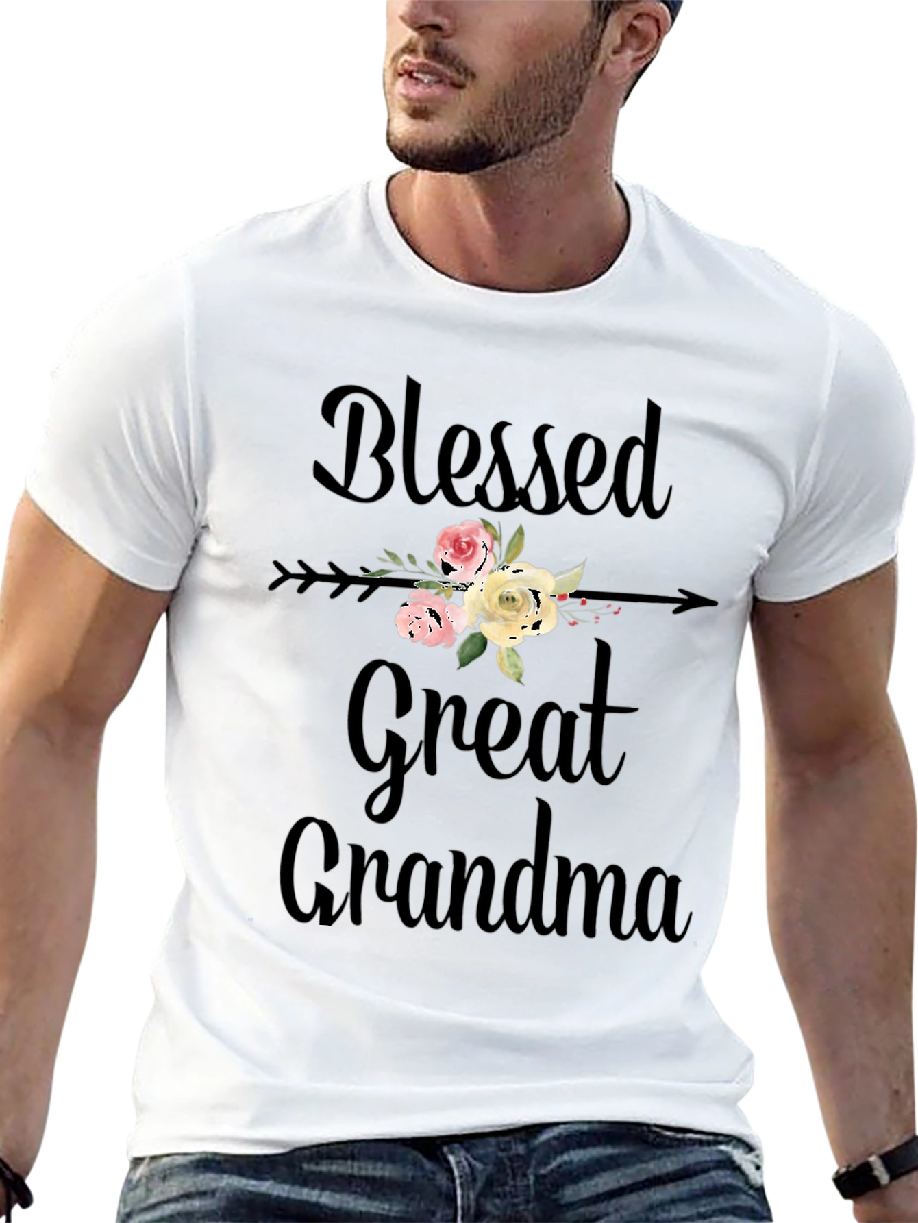 Black Blessed Great Grandma Graphic T-Shirt view 13