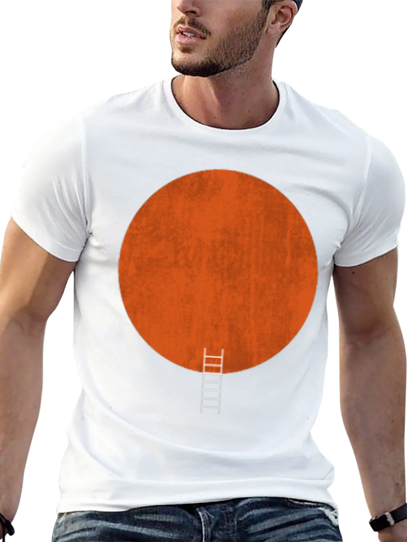 Black Graphic Tee: Ladder to Orange Circle view 13