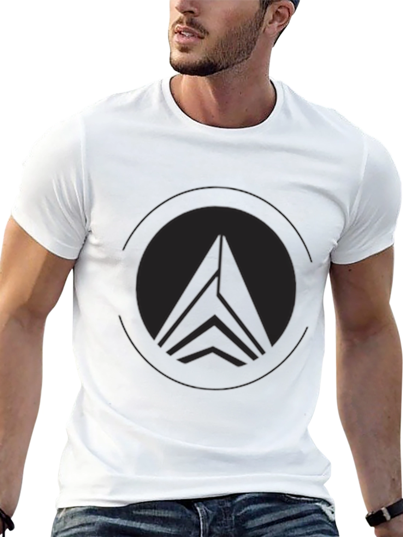 Black Stealth Shield Graphic Tee - Premium Black Cotton Blend view 13