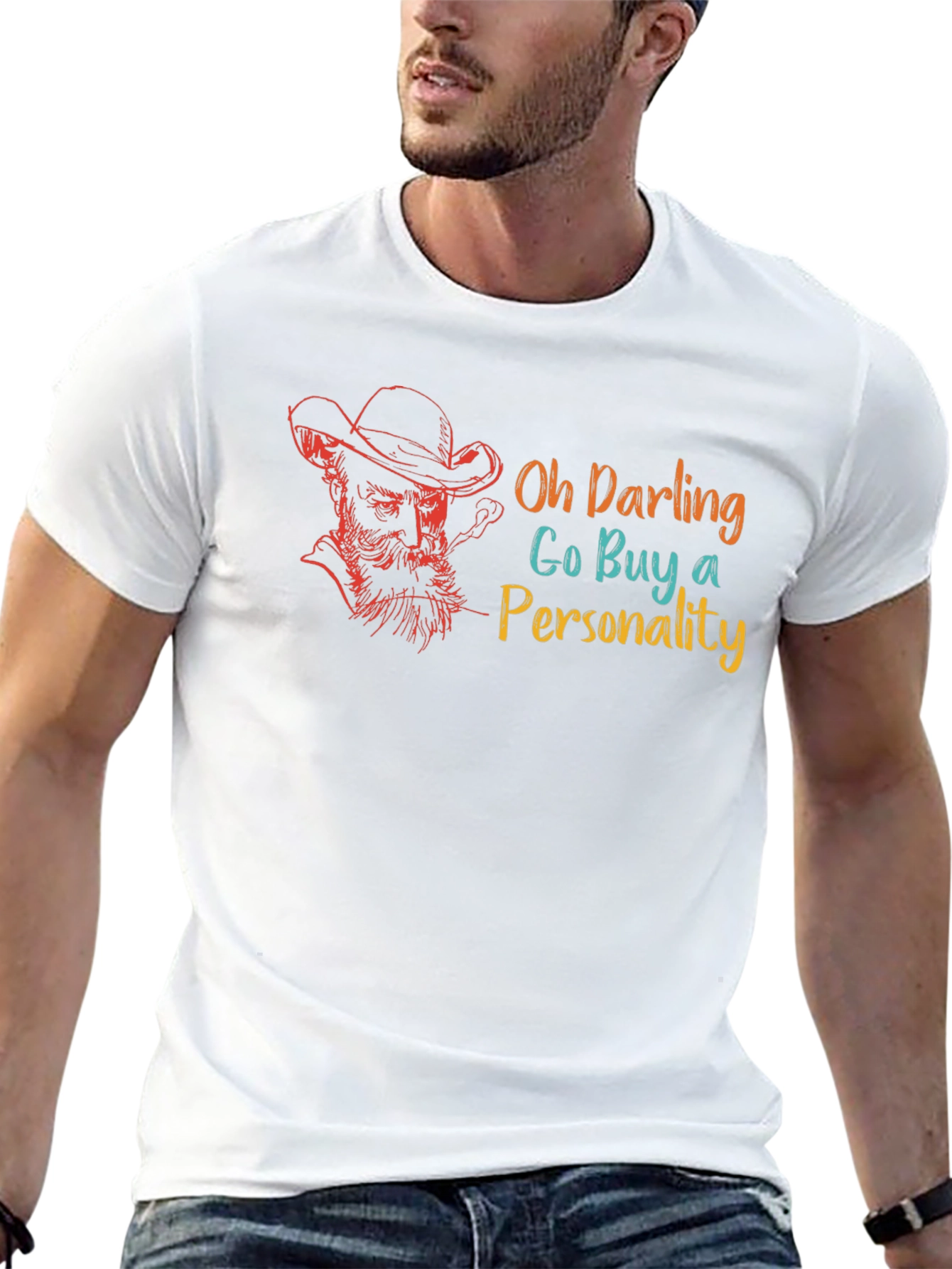 Black Oh Darling Buy A Personality Graphic T-Shirt view 13