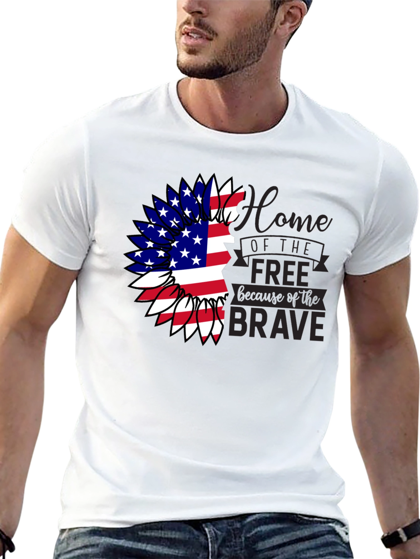 Black Patriotic Sunflower T-Shirt view 13