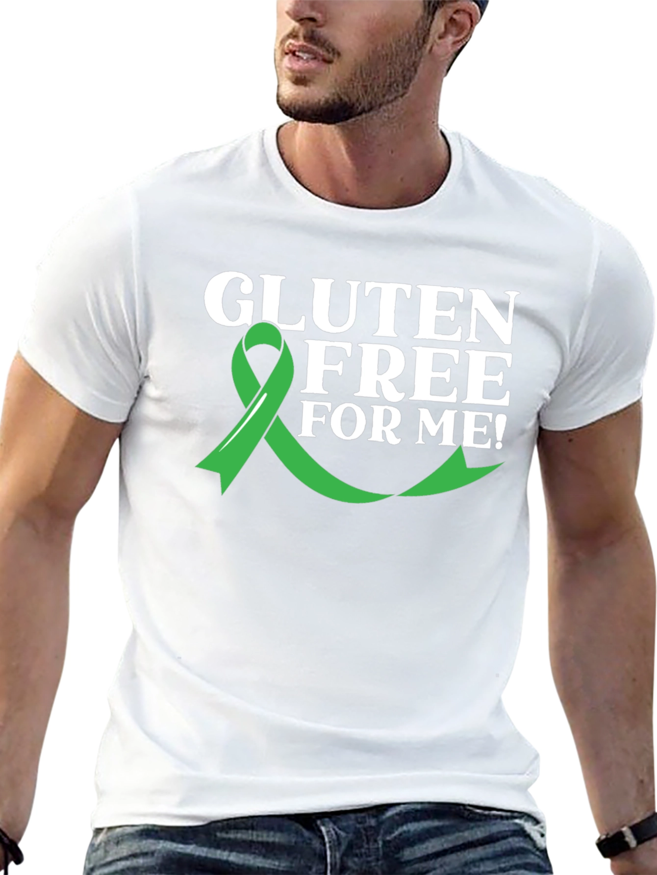 Black Gluten Free Awareness Ribbon T-Shirt view 13