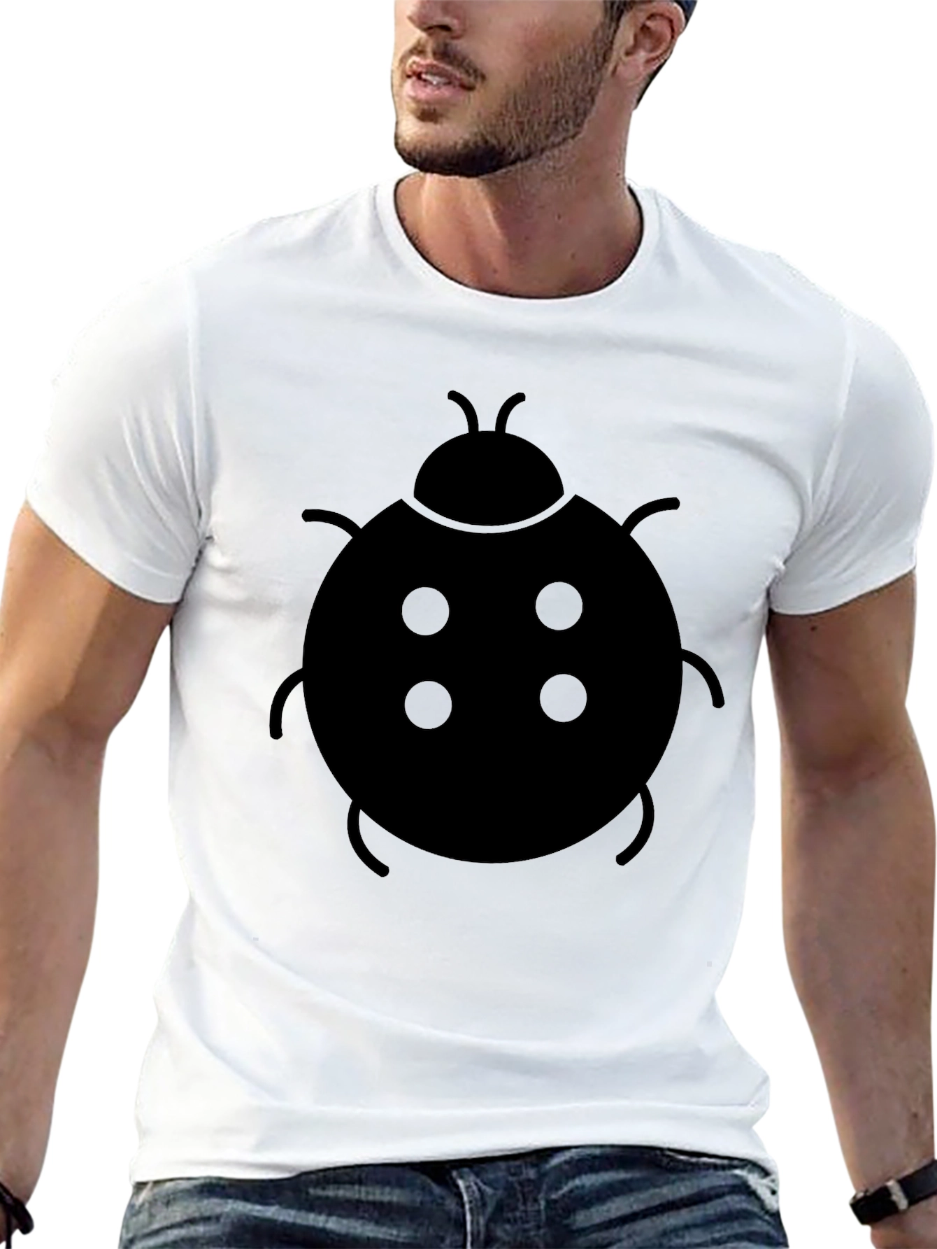 Black Ladybug Graphic Black T-Shirt view 13