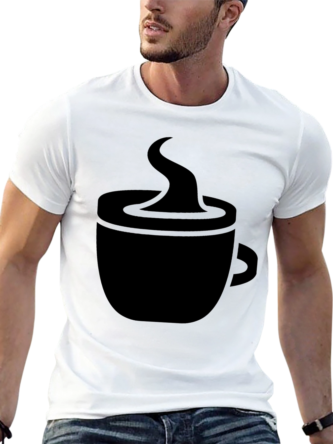 Black Coffee Cup Graphic Tee - Black view 13