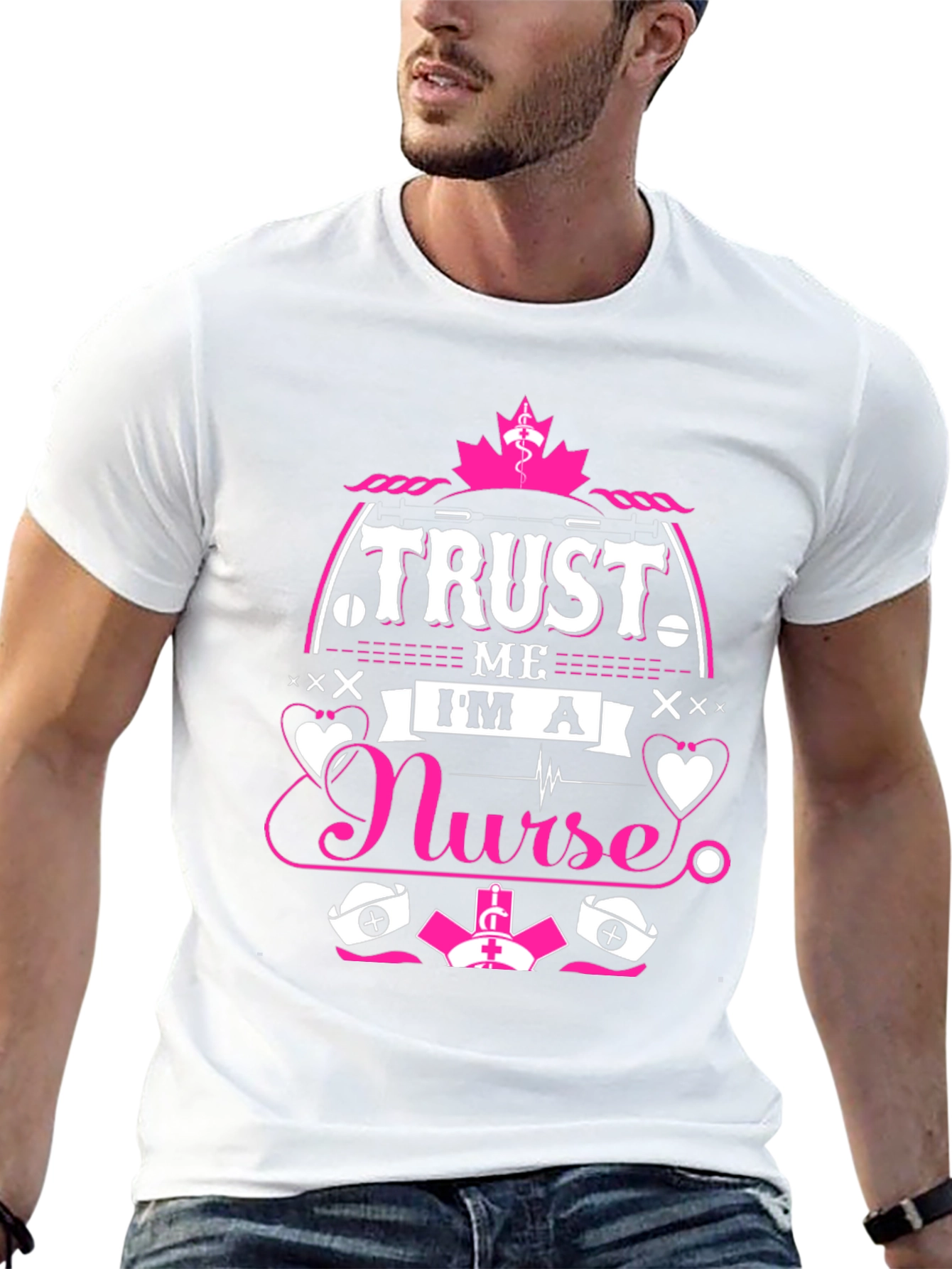 Black Trust Me I'm a Nurse T-Shirt, Funny Nurse Gift view 13