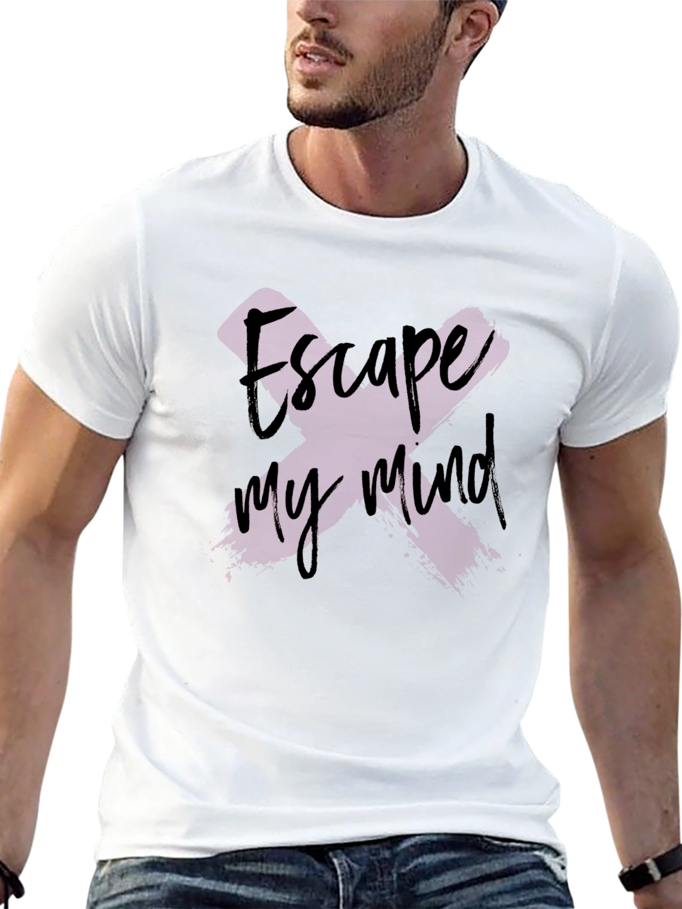 Black Escape My Mind Graphic Print Tee view 13