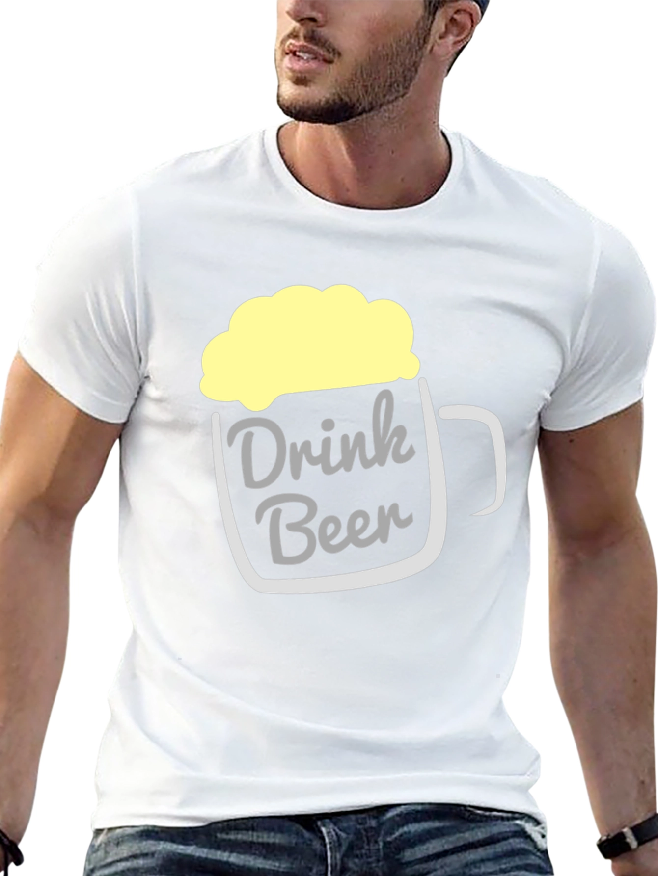 Black Drink Beer T-Shirt - Funny Beer Mug Design view 13