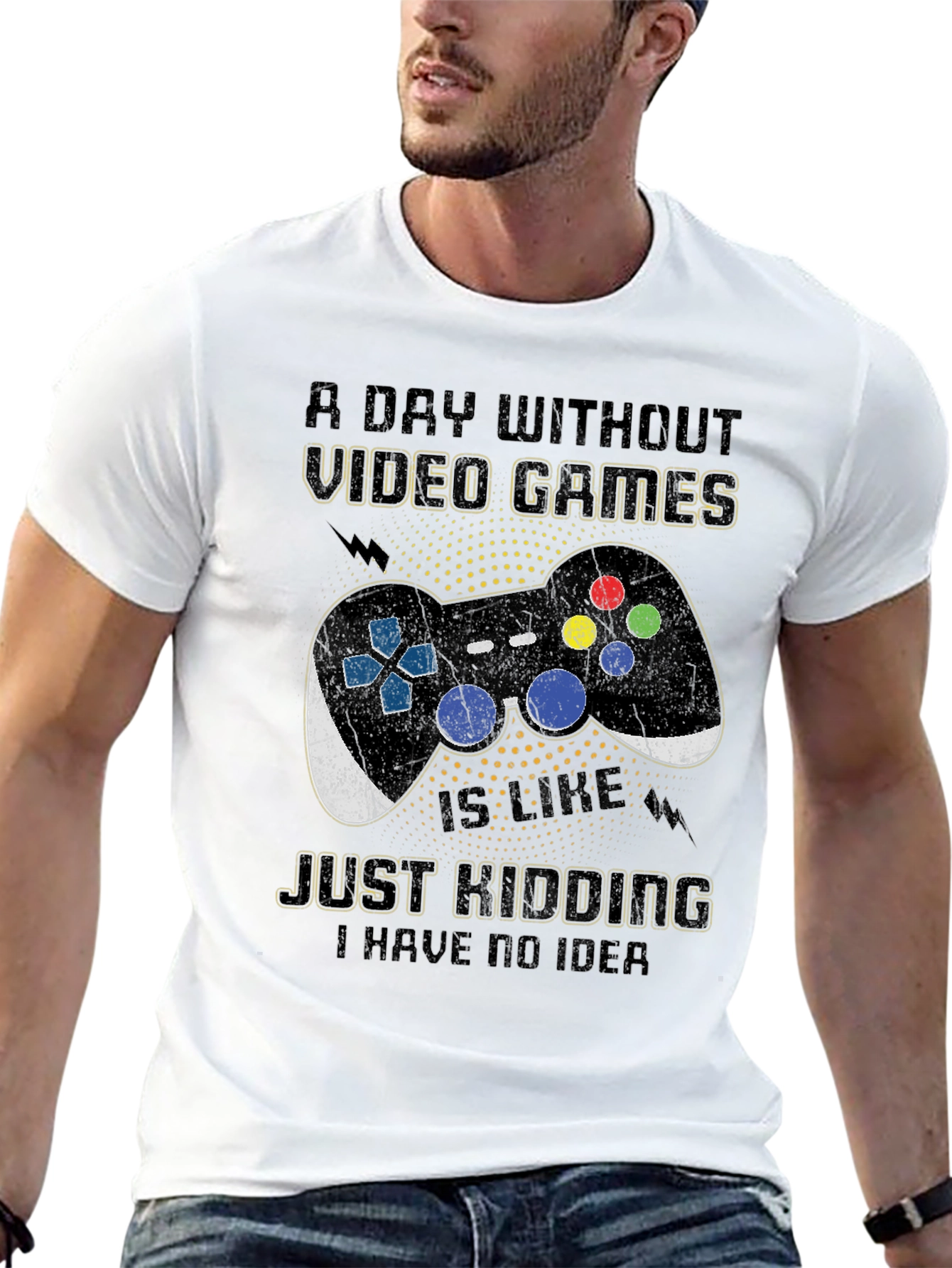 Black Funny Video Game T-Shirt - A Day Without Games view 13