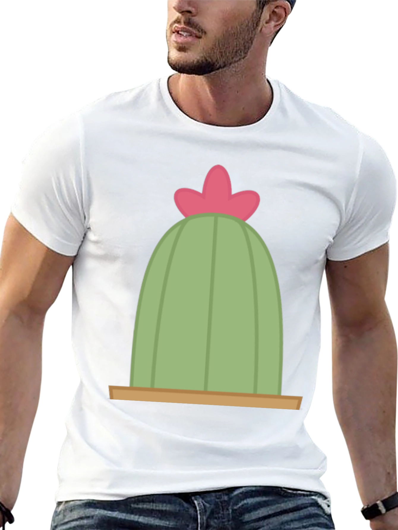 Black Cactus Graphic Tee - Desert Humor T-Shirt view 13
