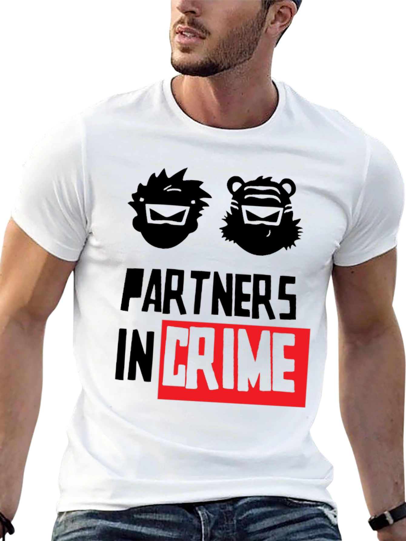 Black Partners in Crime Graphic T-Shirt - Black view 13