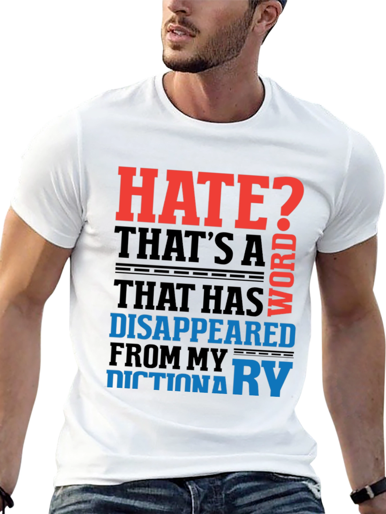 Black Hate? Disappeared Word T-Shirt view 13