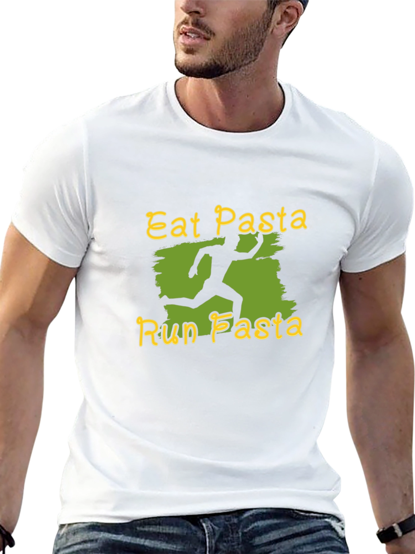 Black Eat Pasta Run Pasta Black T-Shirt view 13