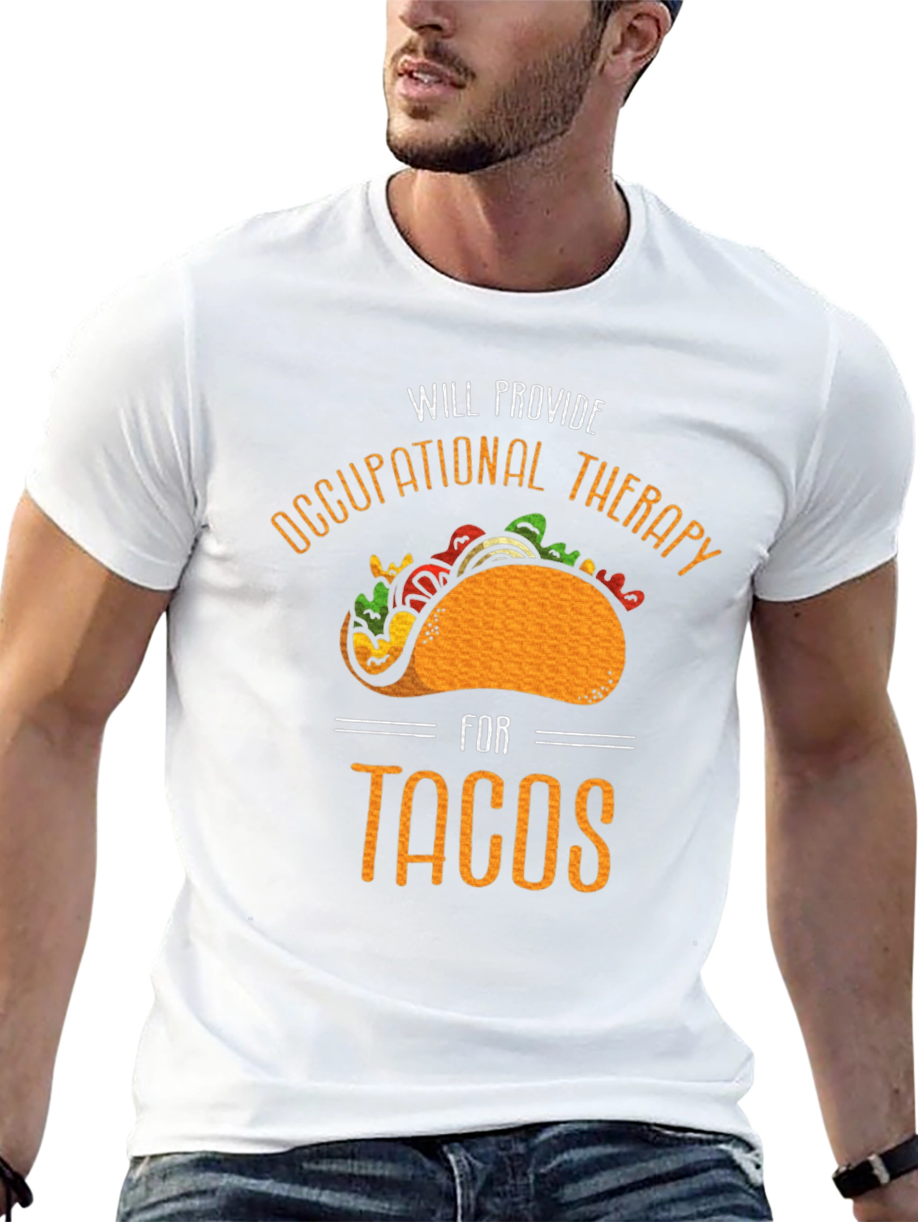 Black Occupational Therapy Tacos Graphic Tee view 13